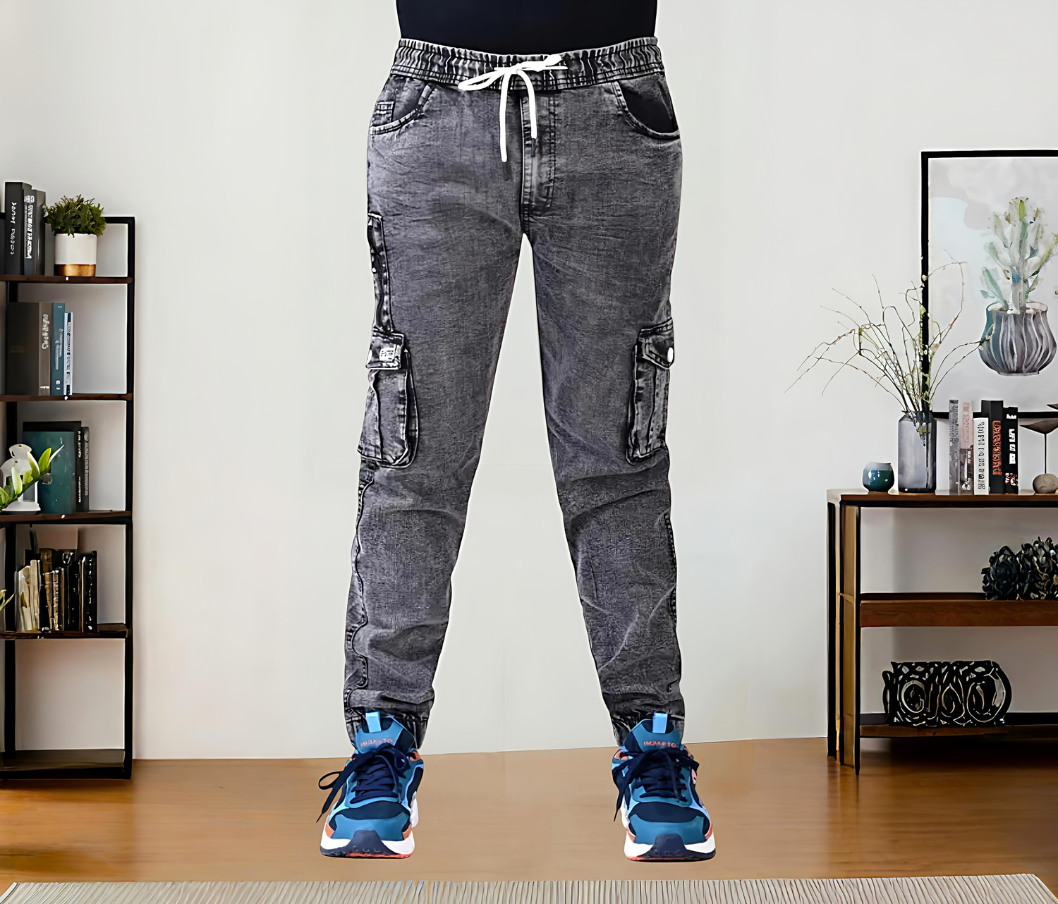 Image of MAPRAHI Jogger Fit Men Grey Jeans