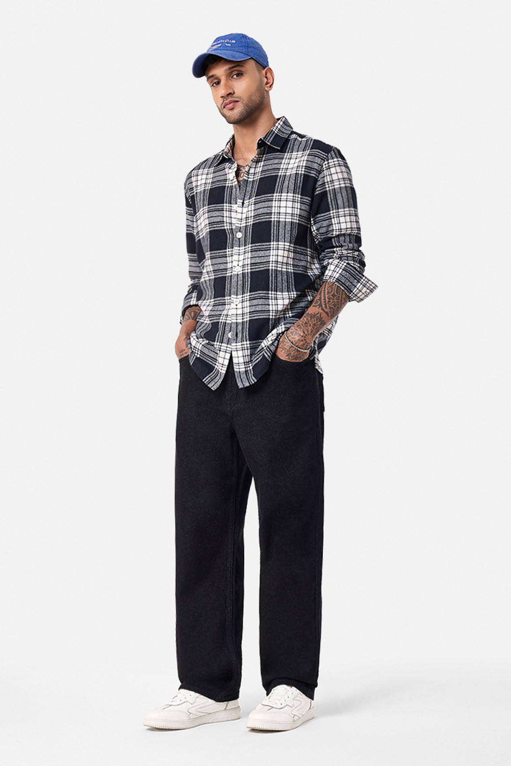 Image of Snitch Baggy Fit Men Black Jeans