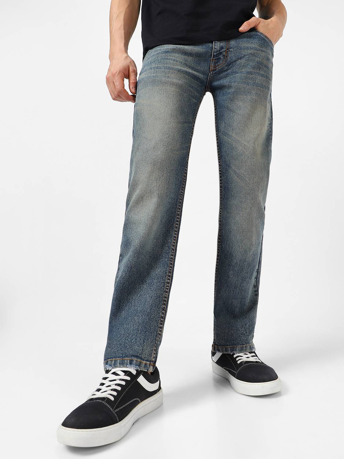 Urbano Regular Men Blue Jeans - Image 1