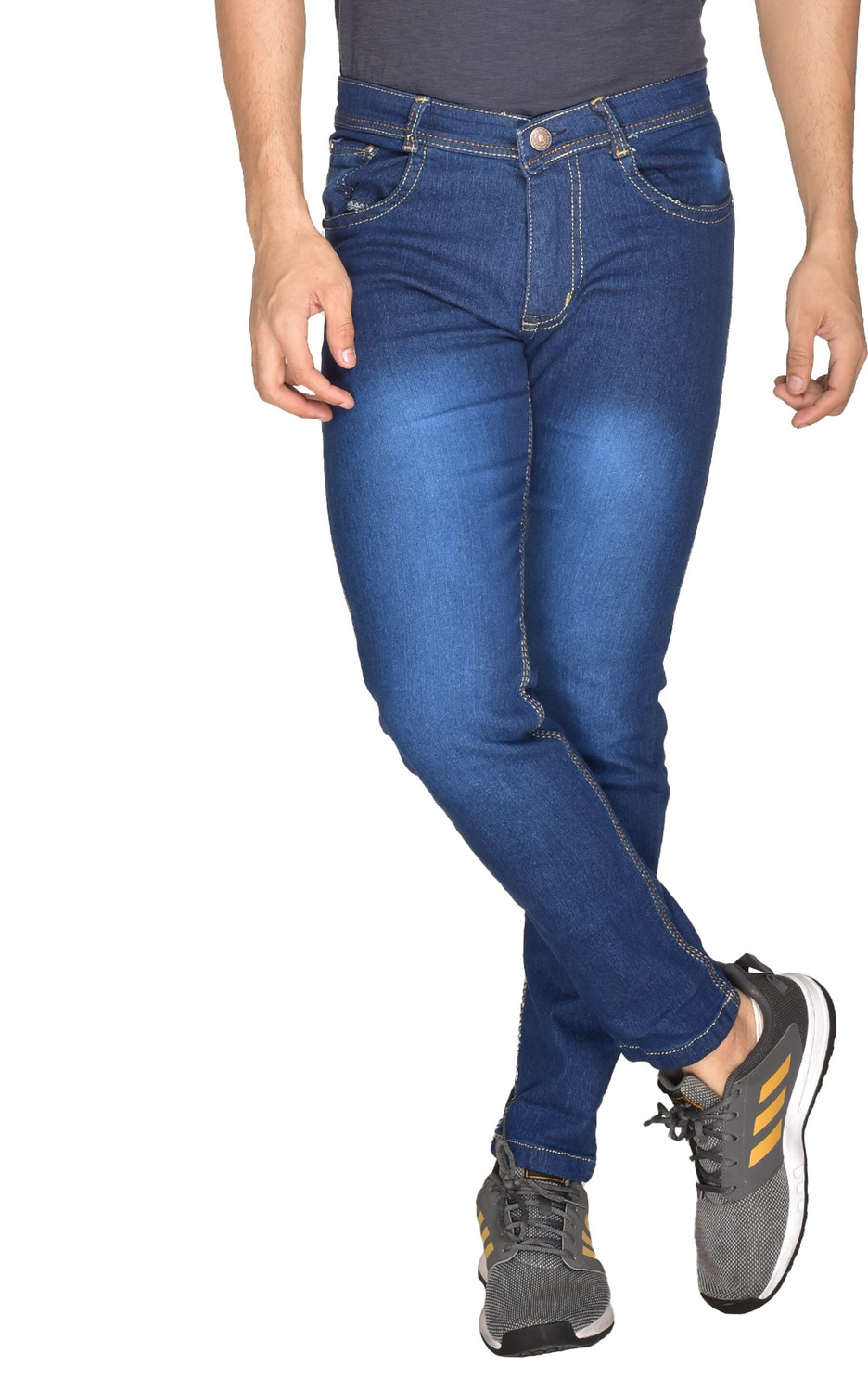 Image of Lzard Slim Men Dark Blue Jeans