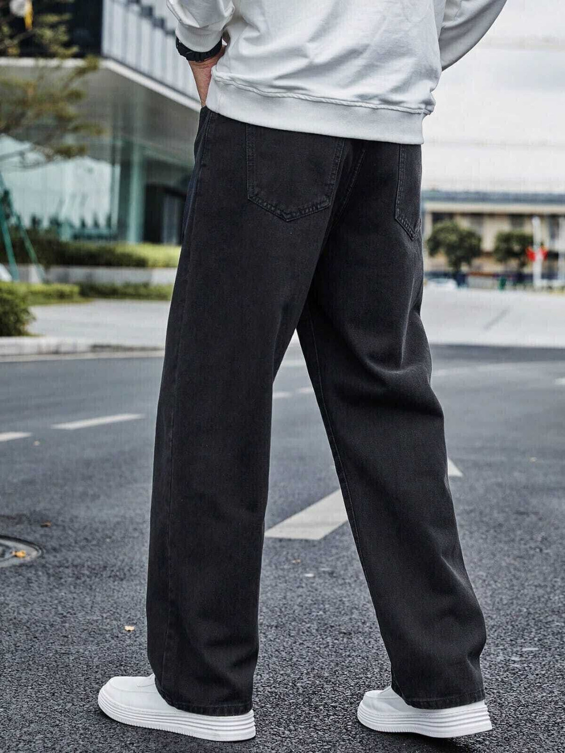 Image of ZAYSH Loose Fit Men Black Jeans