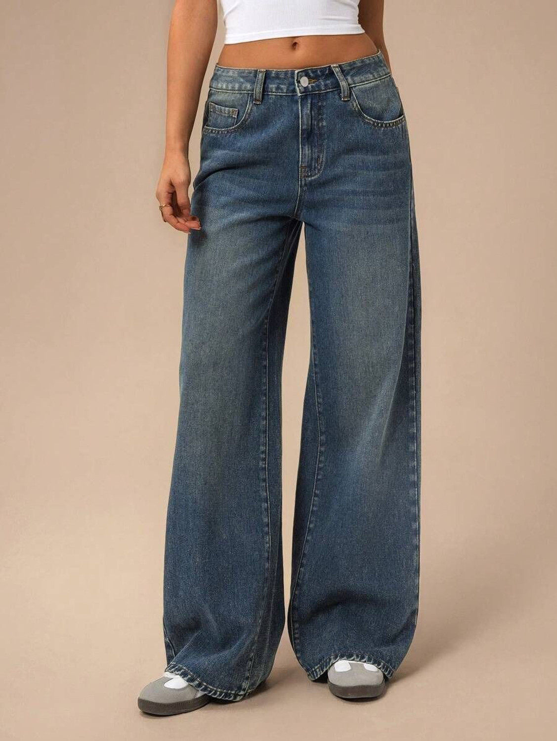 Image of STEPLE DENIMS Loose Fit Women Blue Jeans
