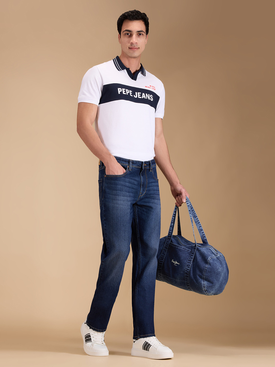 Image of Pepe Jeans Straight Fit Men Dark Blue Jeans