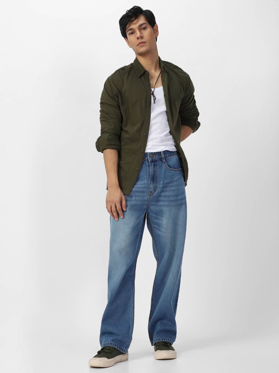 Urbano Fashion Loose Fit Men Light Blue Jeans - Image 4