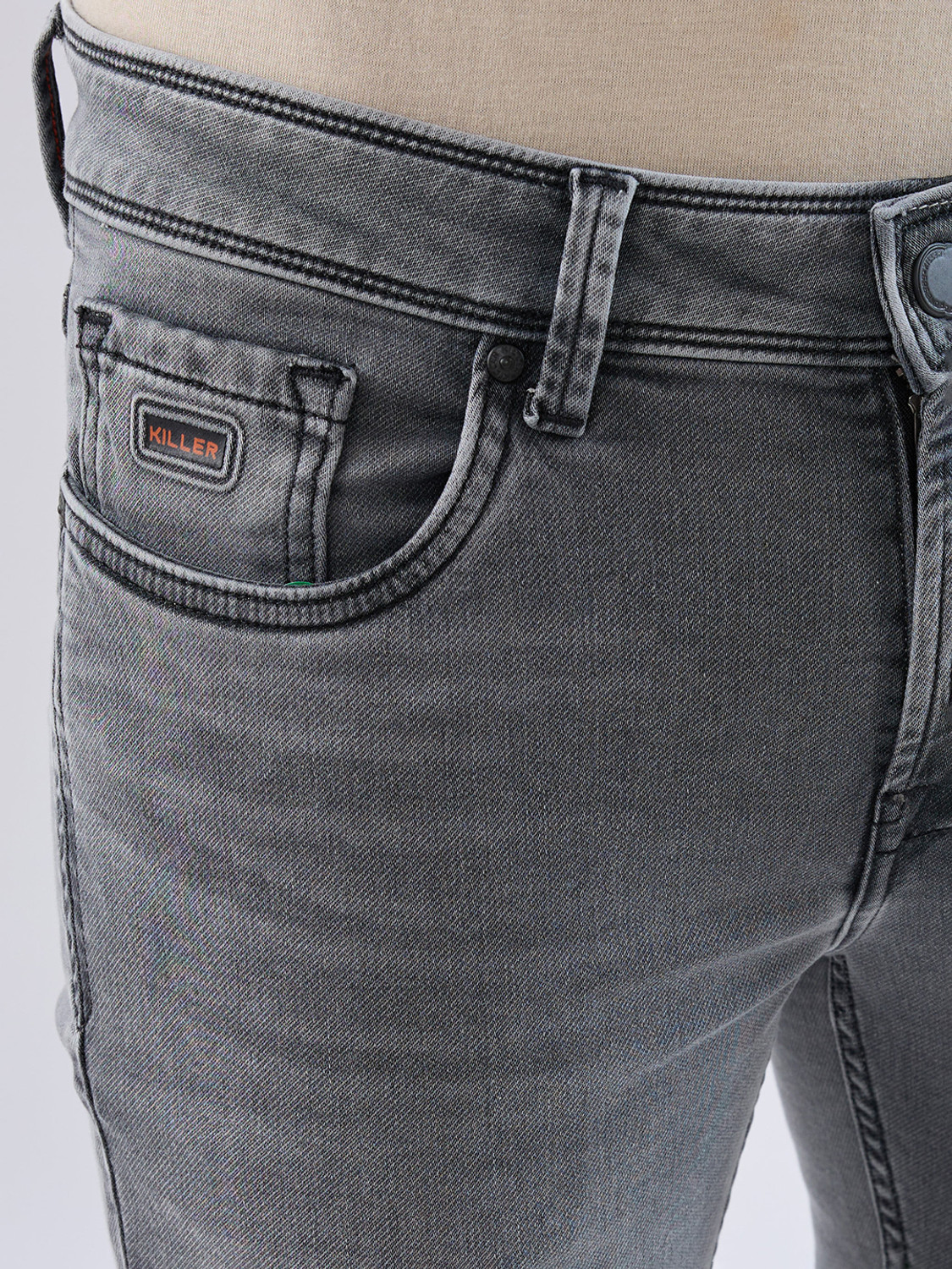 Image of KILLER Slim Men Grey Jeans