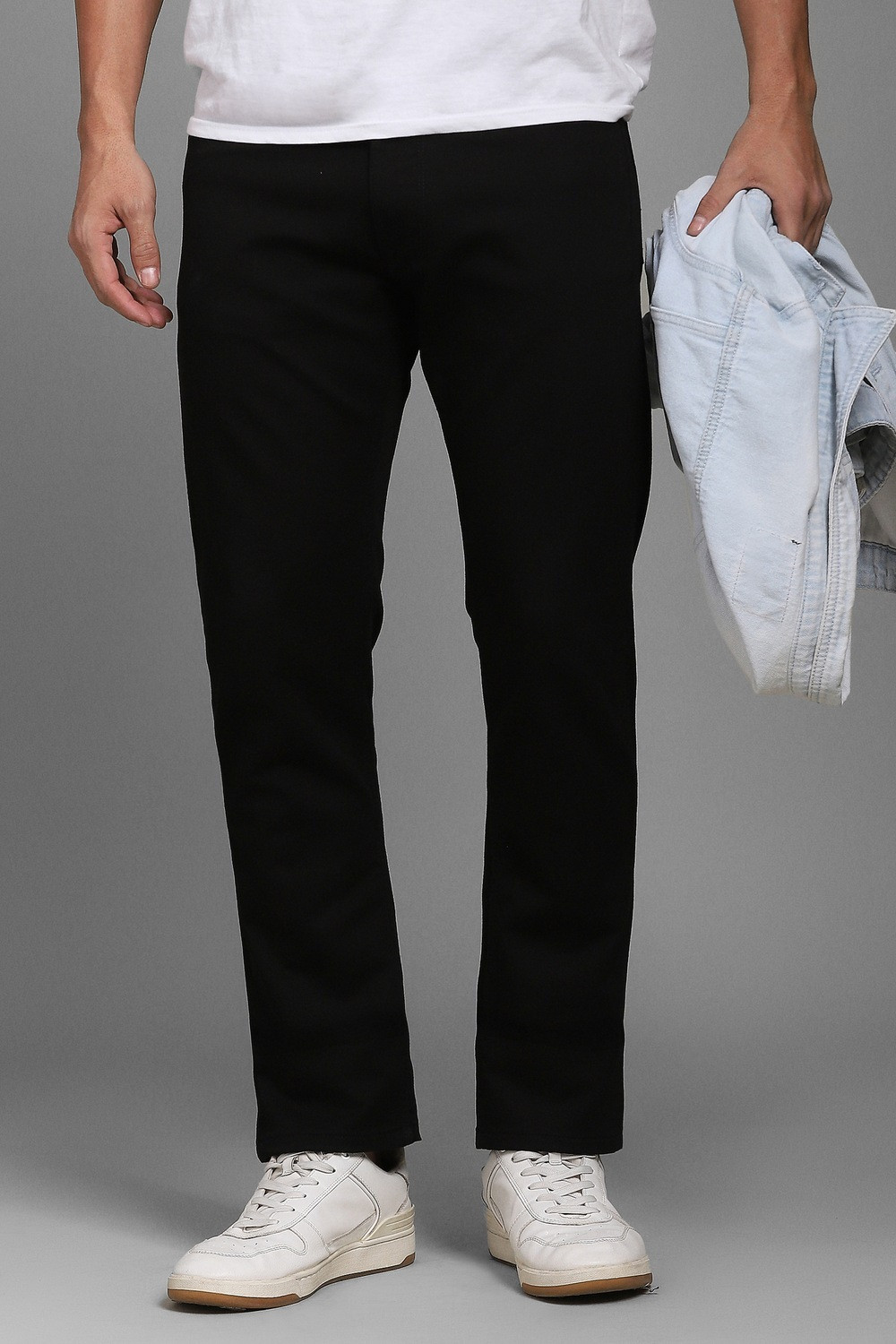 Image of LOUIS PHILIPPE Slim Men Black Jeans