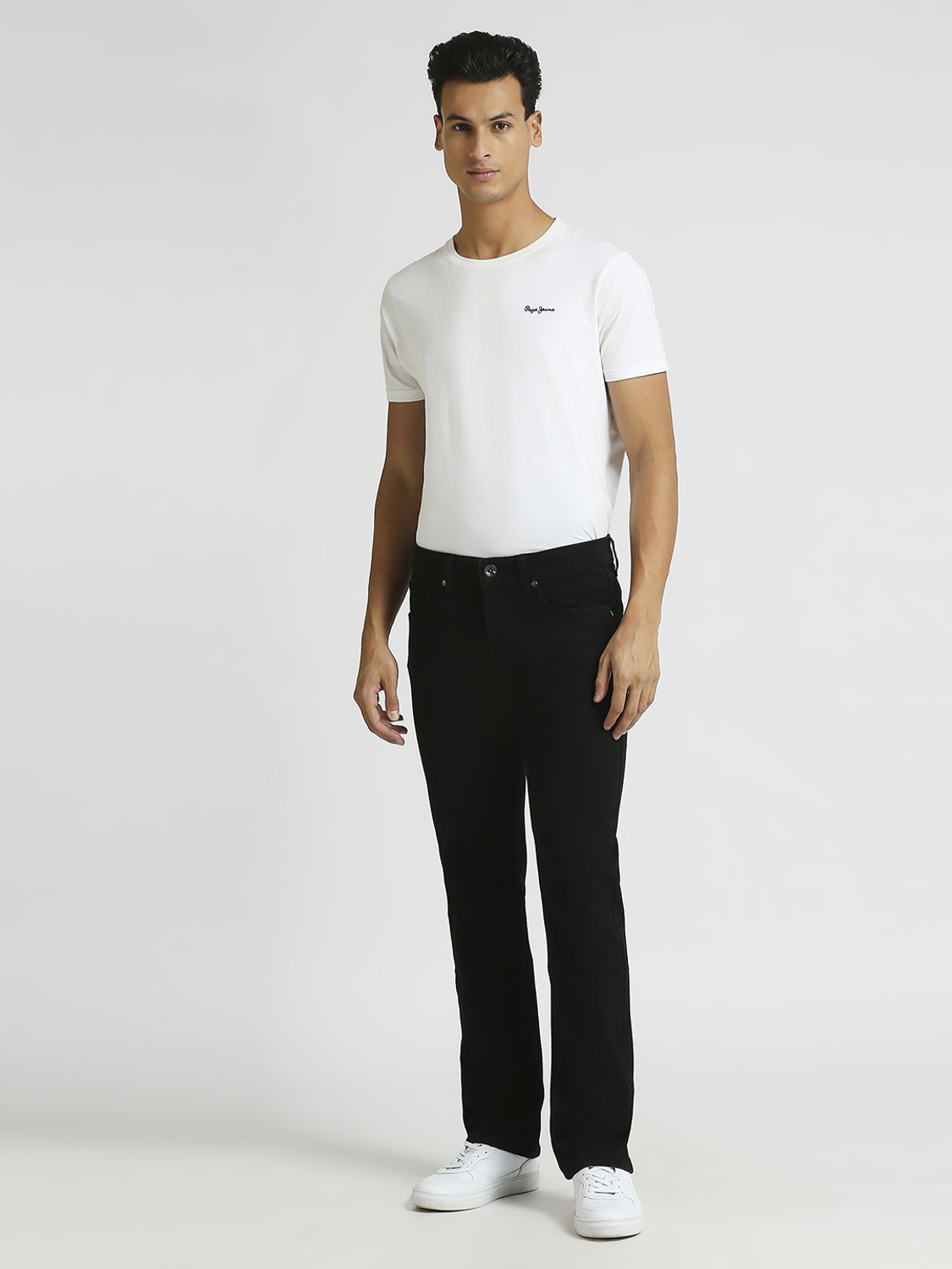 Image of Pepe Jeans Straight Fit Men Black Jeans