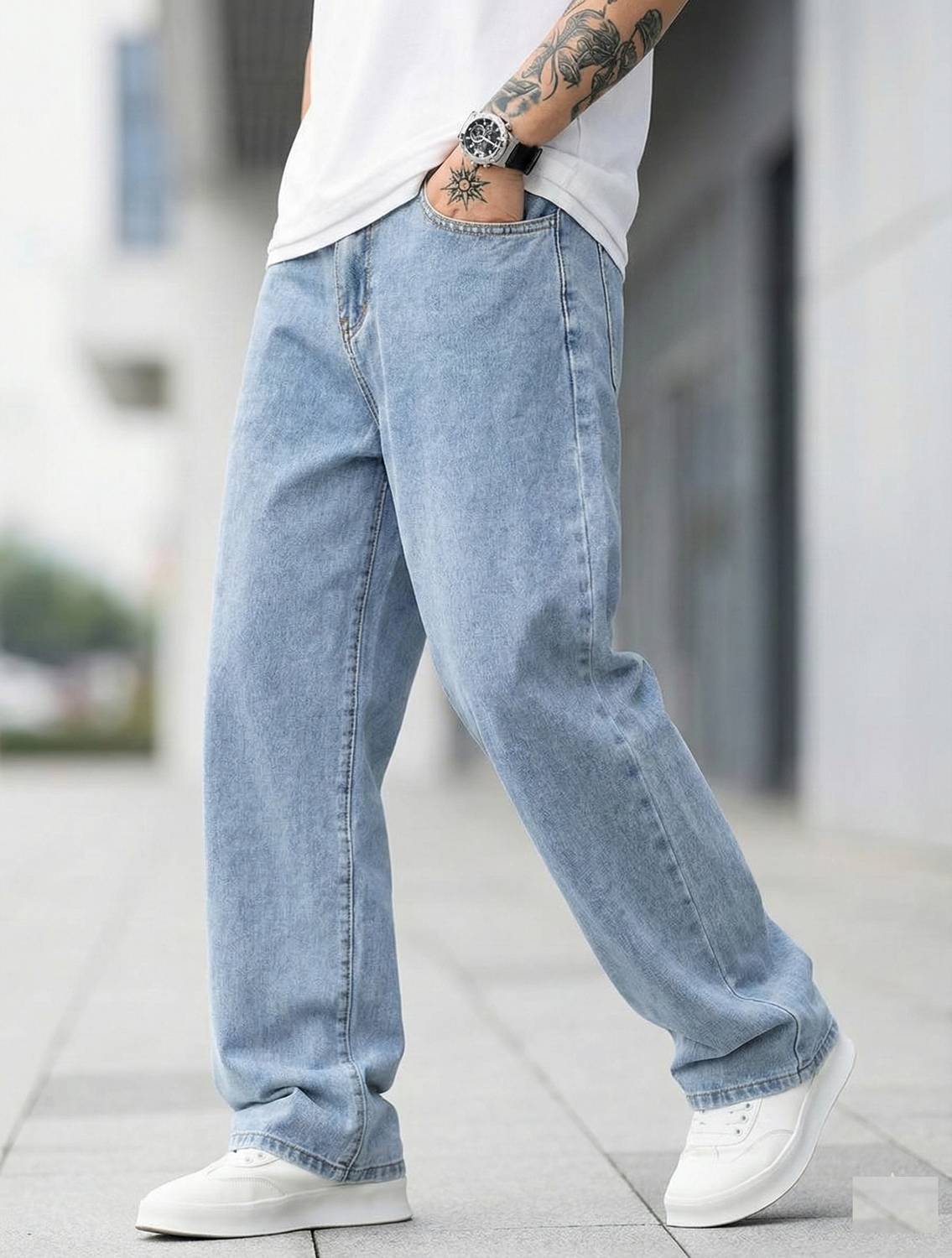 METRONAUT Relaxed Fit Men Light Blue Jeans - Image 3