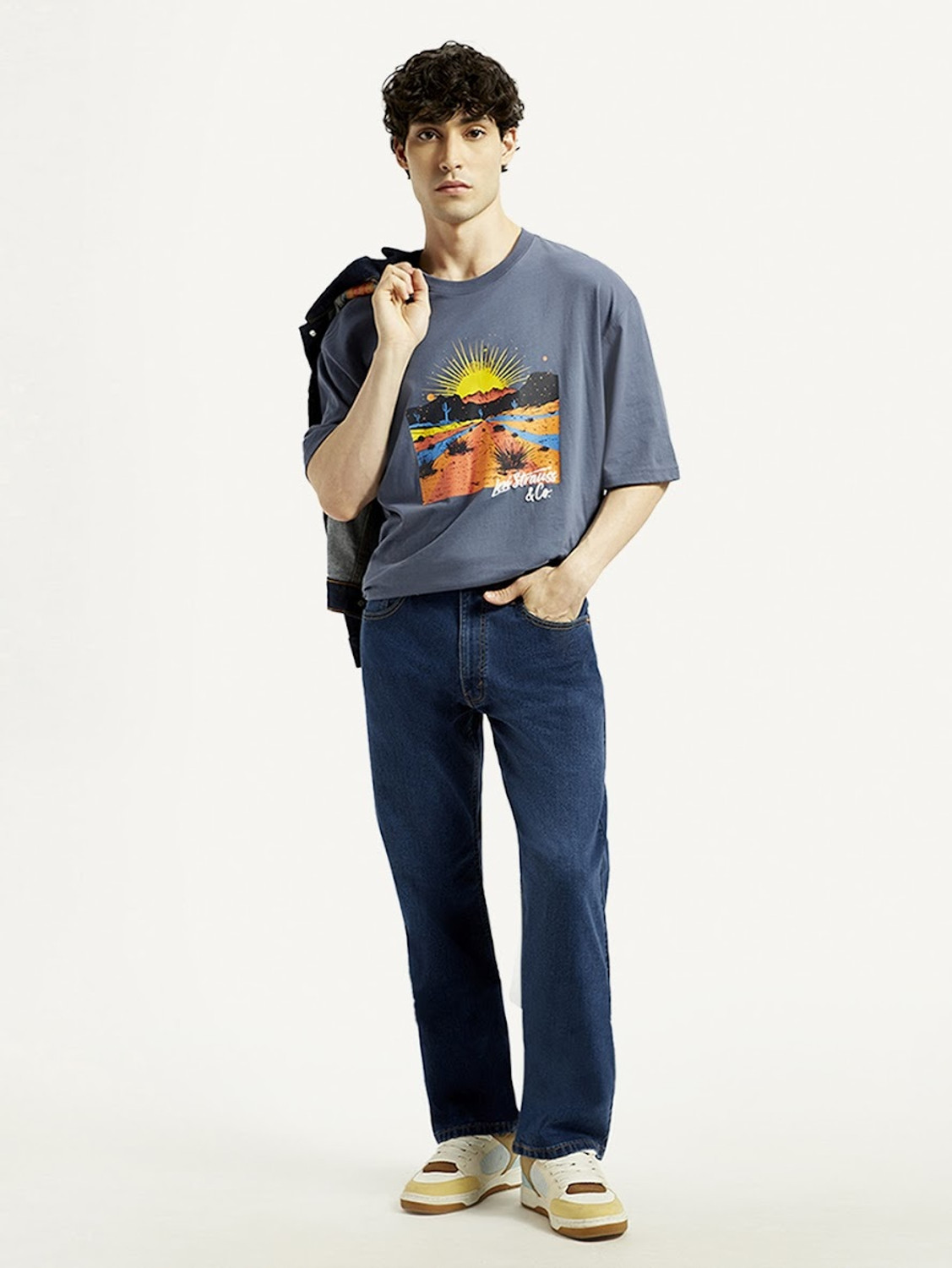 Image of LEVI'S 555 Relaxed Fit Men Blue Jeans
