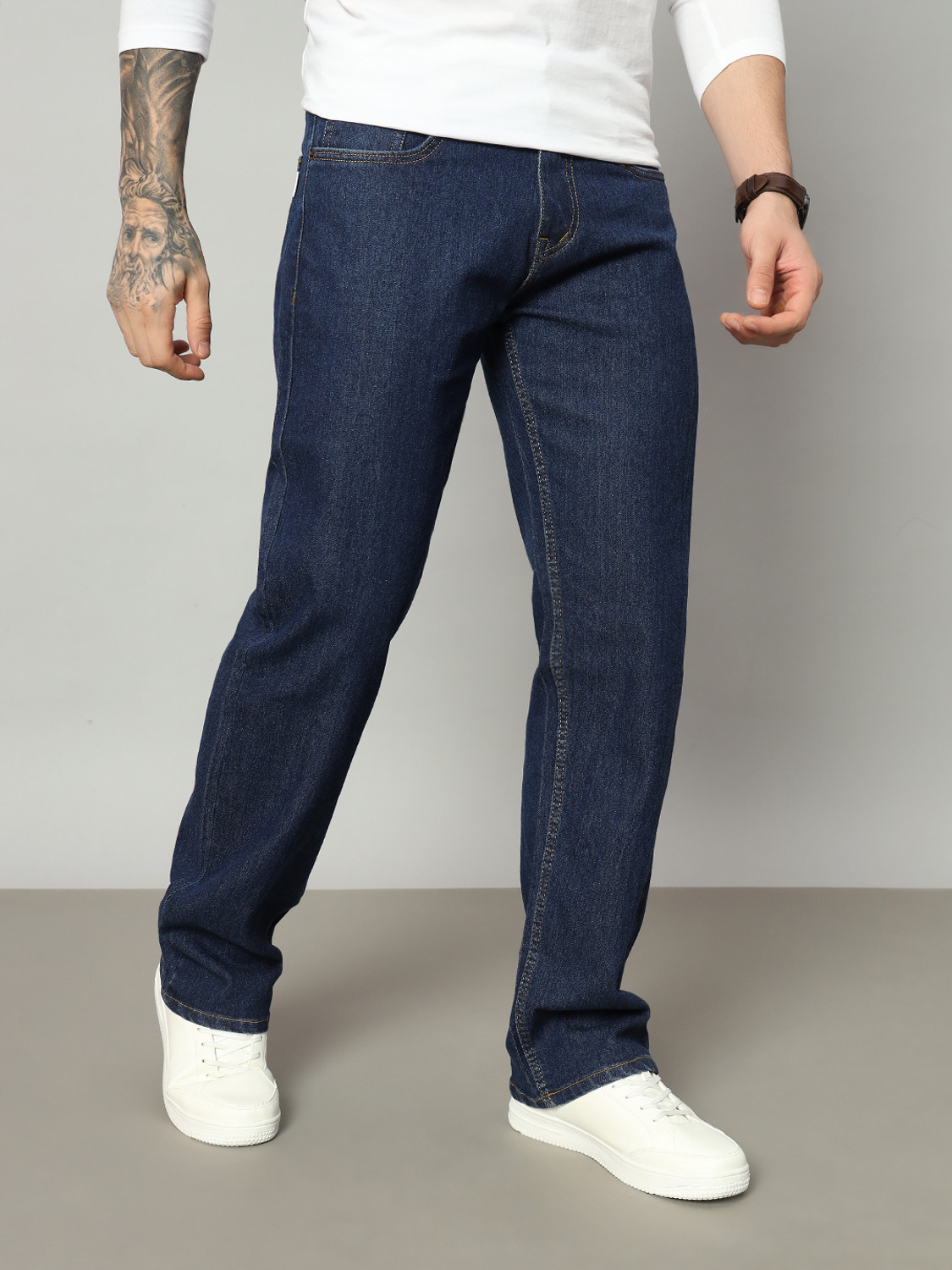 Image of DENIM LOOK Loose Fit Men Dark Blue Jeans