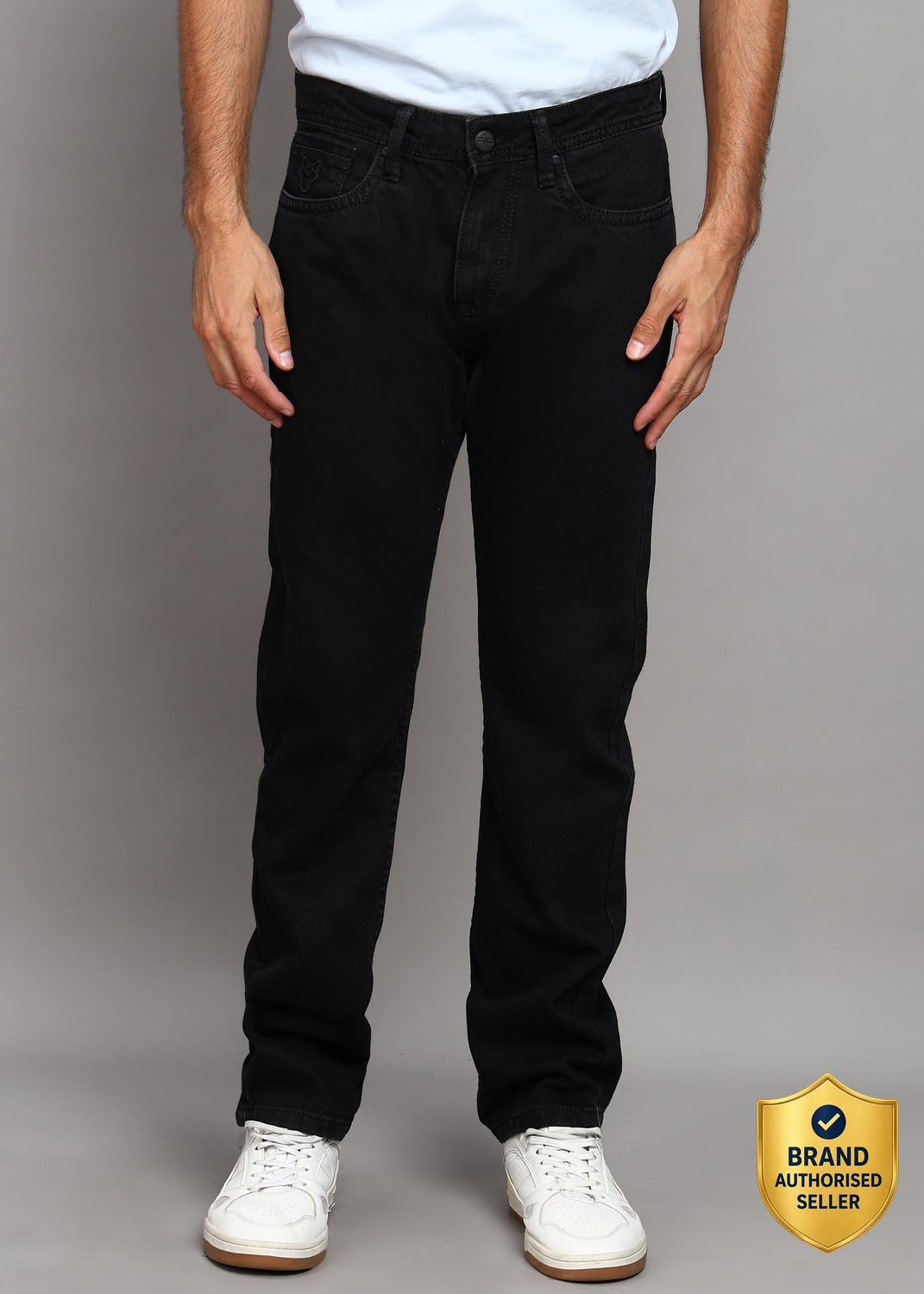 Image of INTEGRITI Straight Fit Men Black Jeans