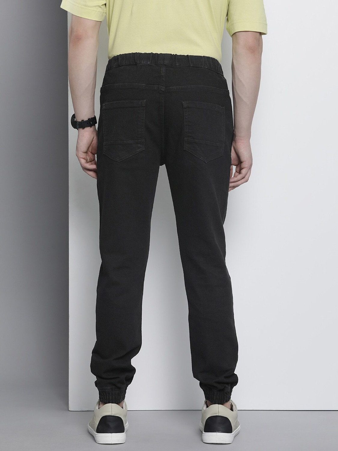 Image of The Indian Garage Co. Jogger Fit Men Black Jeans