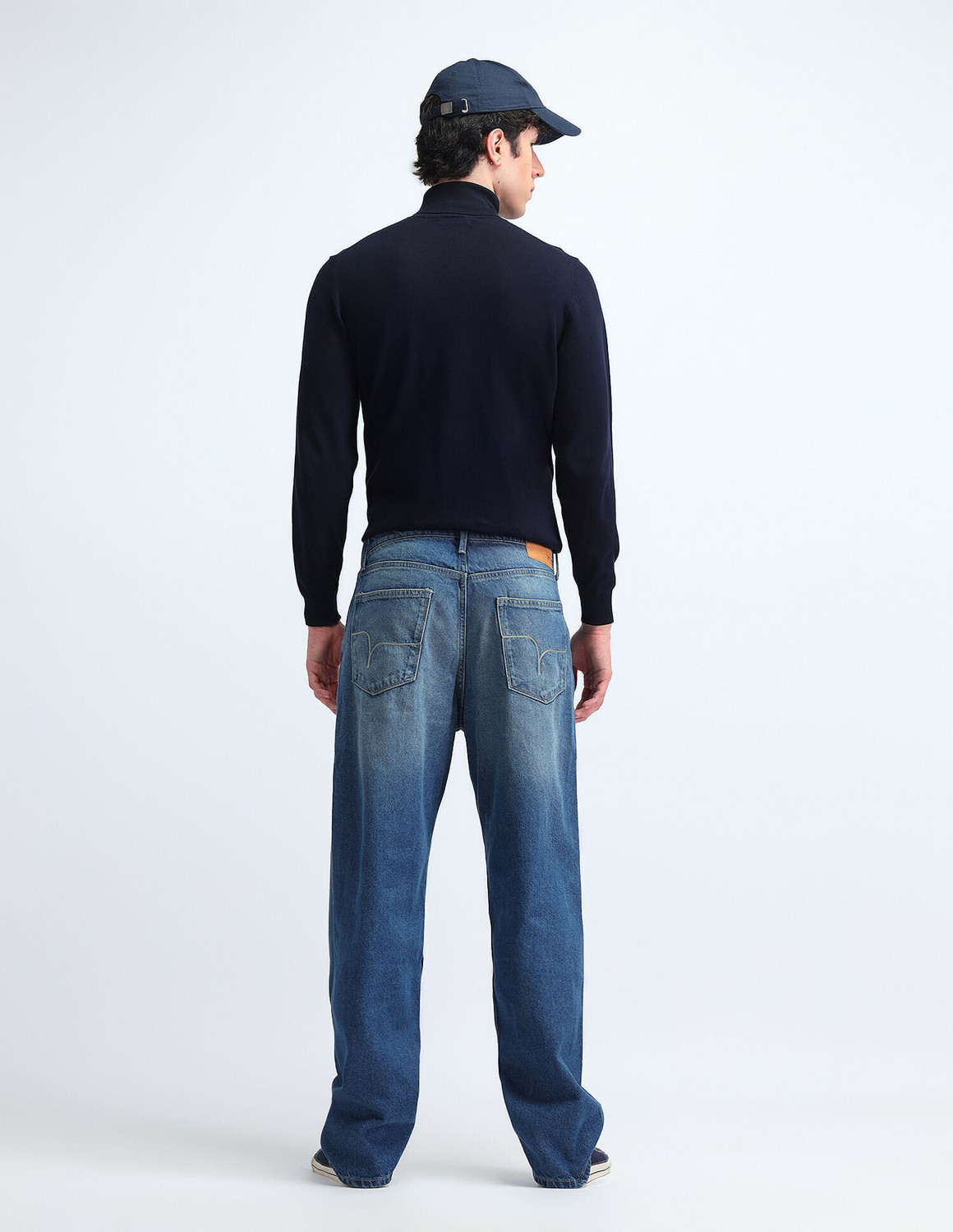 Image of FLYING MACHINE Loose Fit Men Blue Jeans