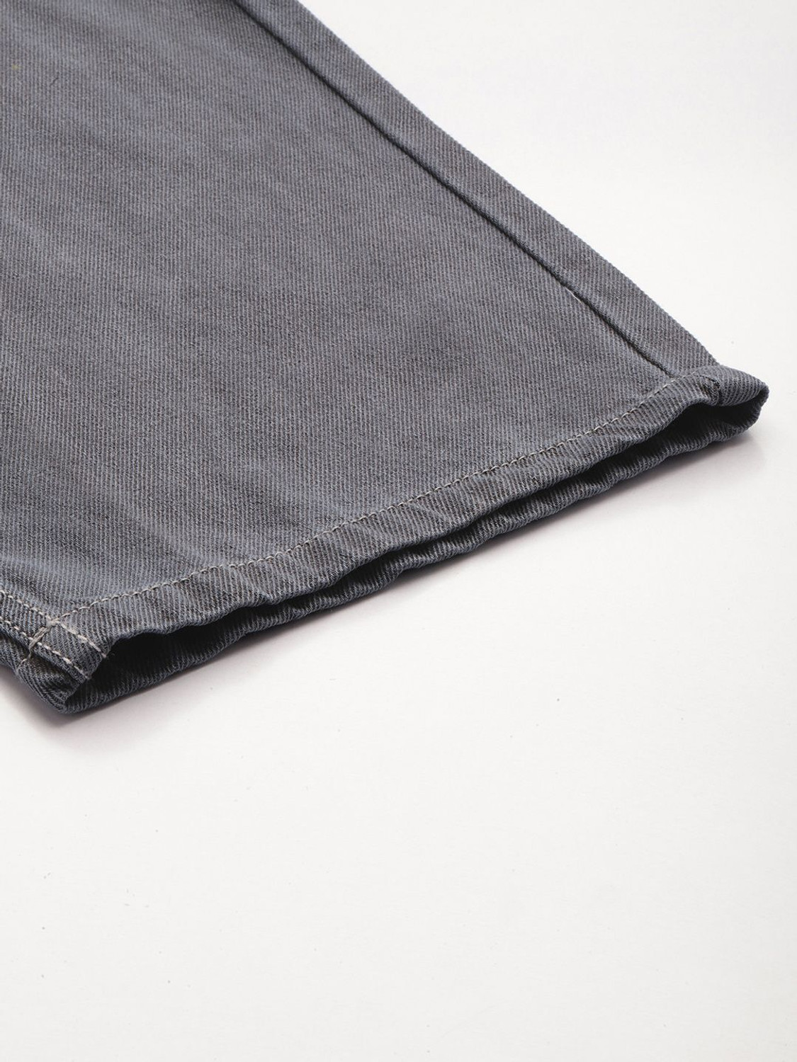Image of WROGN Relaxed Fit Men Grey Jeans