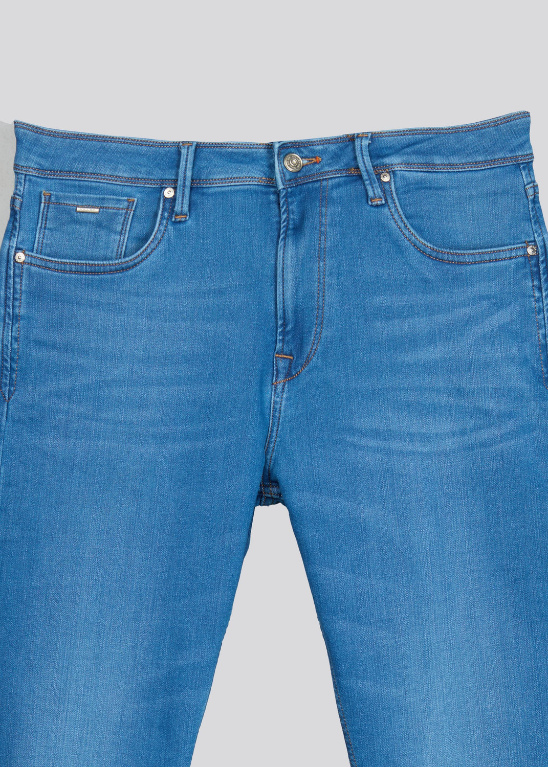 Image of KILLER Men Straight Fit Mid Rise Blue Jeans