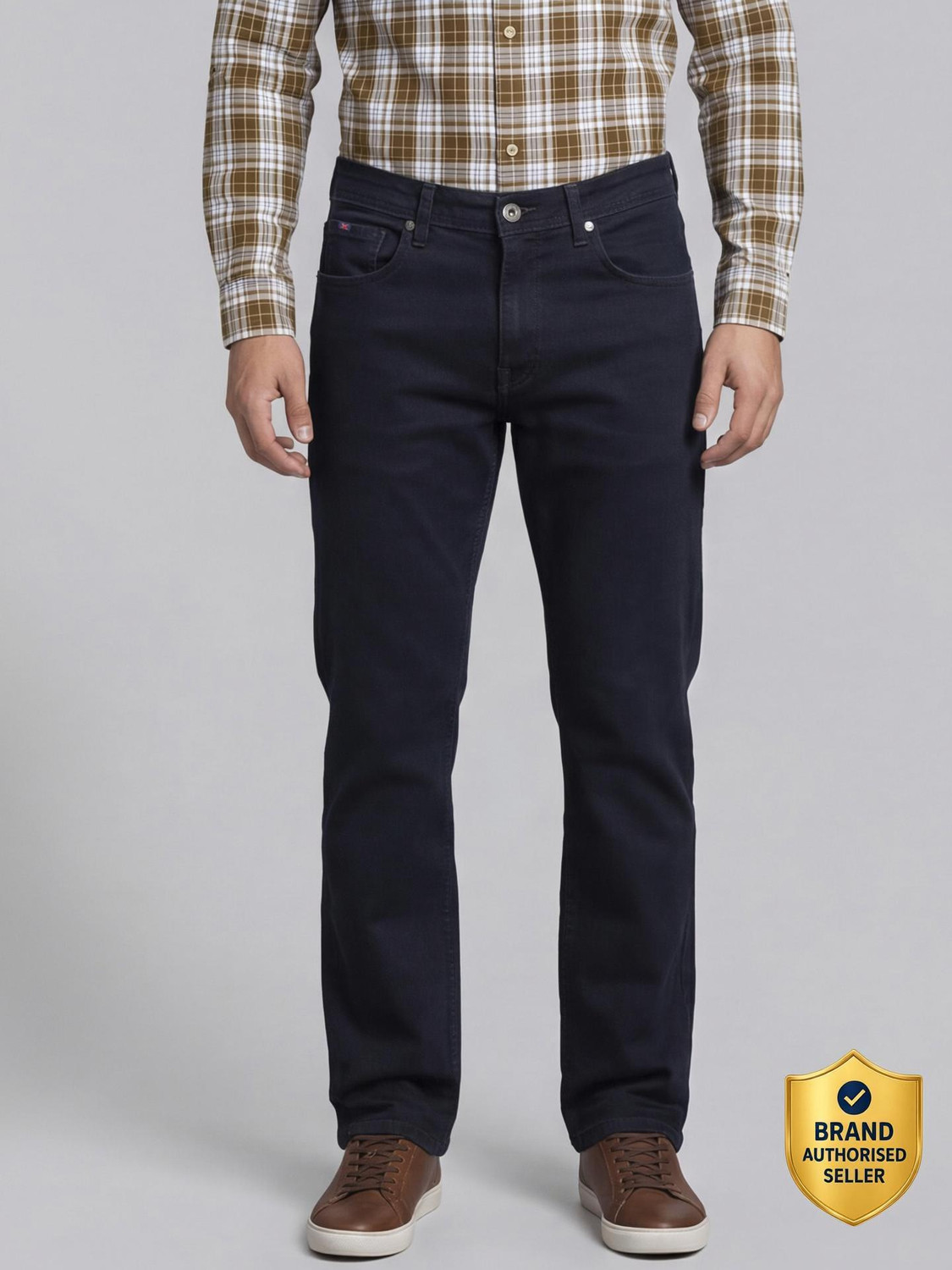 Image of KILLER Men Straight Fit Mid Rise Dark Blue Jeans
