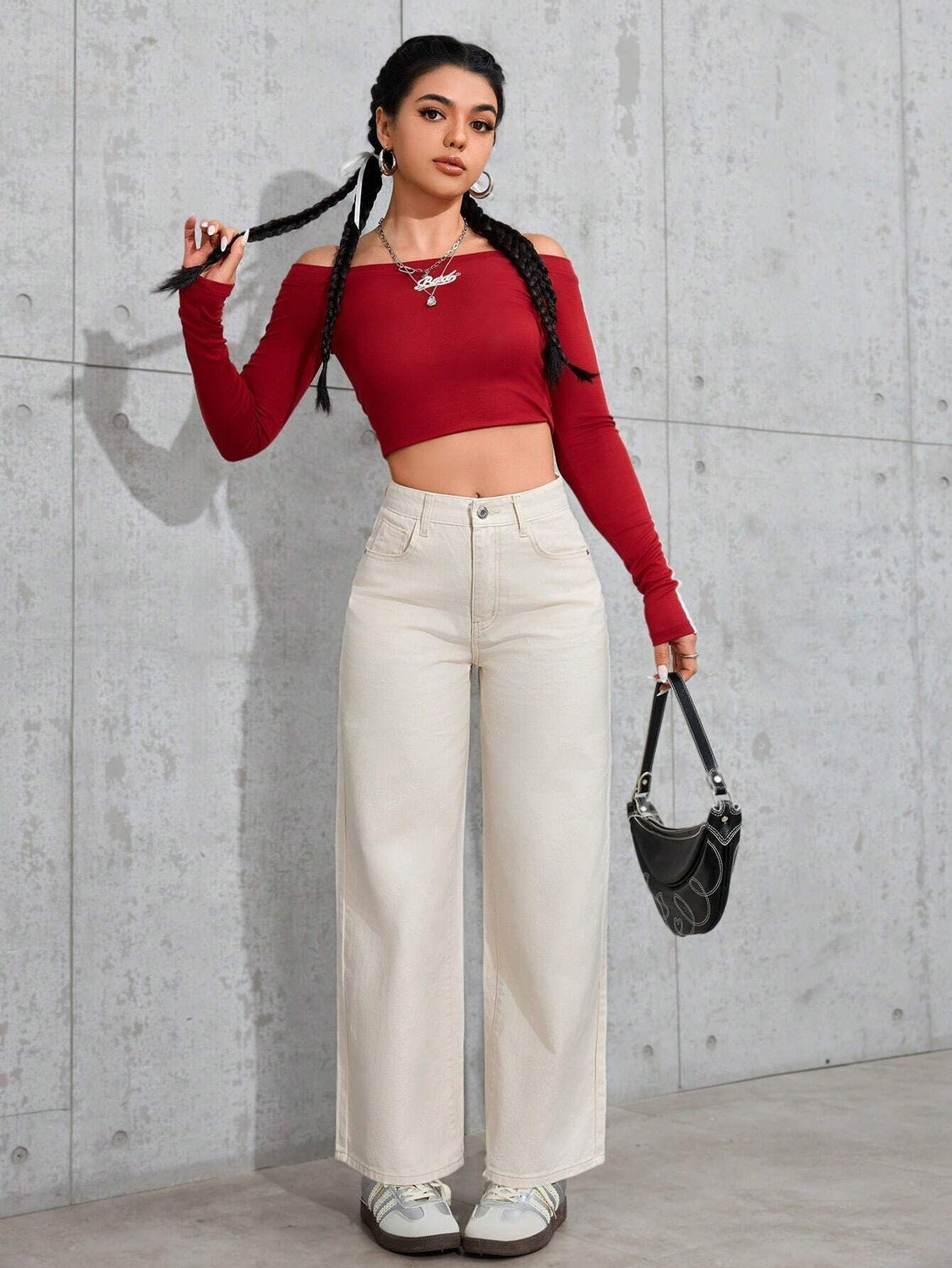 Image of Vktex Relaxed Fit Women Beige Jeans