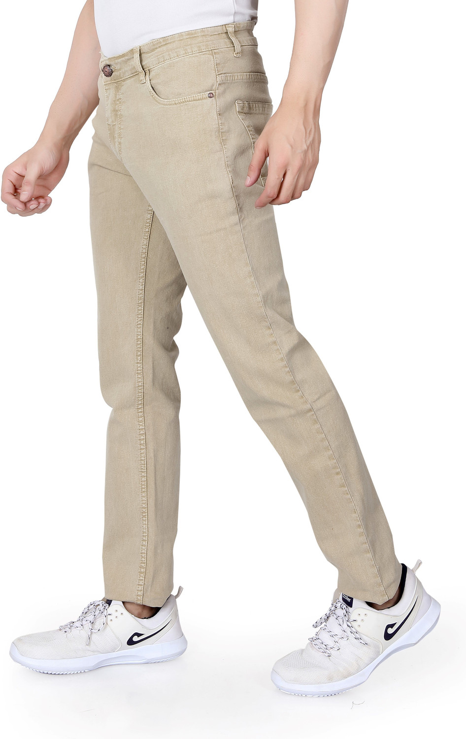 Image of Mr Fashion Regular Men Beige Jeans