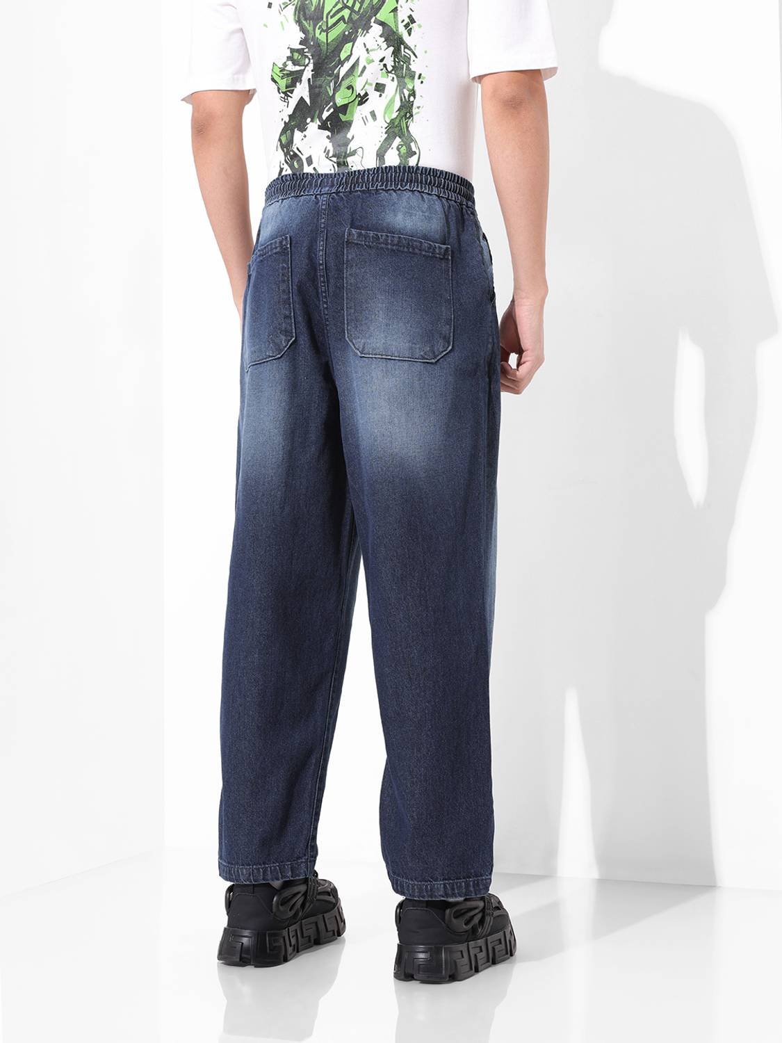 The Indian Garage Co. Loose Fit Men Blue Jeans - Image 4