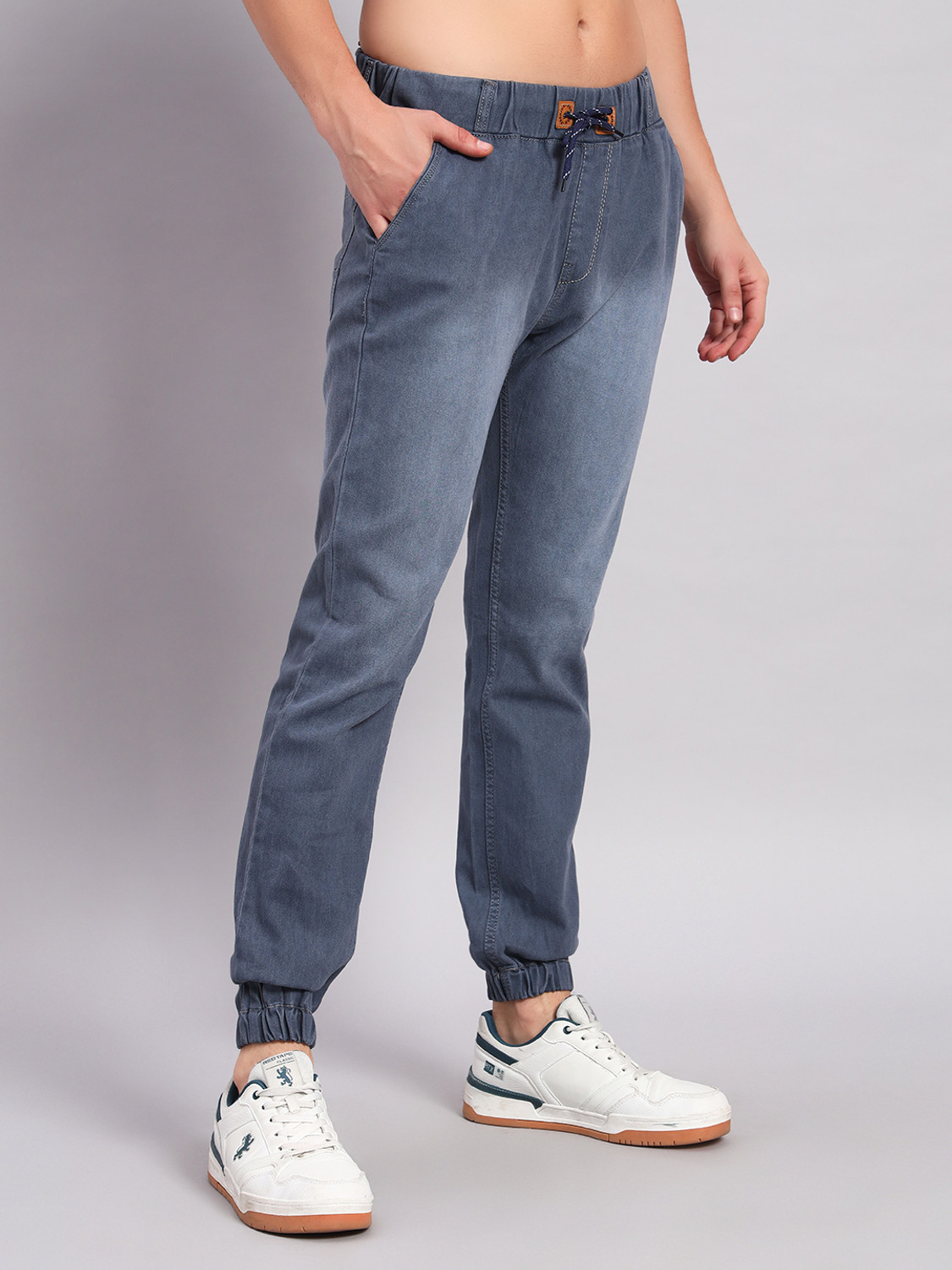 Image of Creatyywitty Jogger Fit Men Grey Jeans