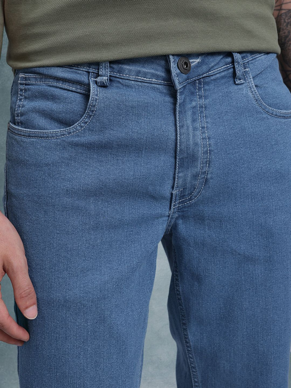 Image of Roadster Slim Men Blue Jeans