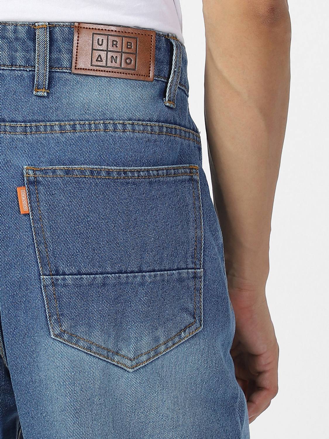 Urbano Fashion Loose Fit Men Light Blue Jeans - Image 5