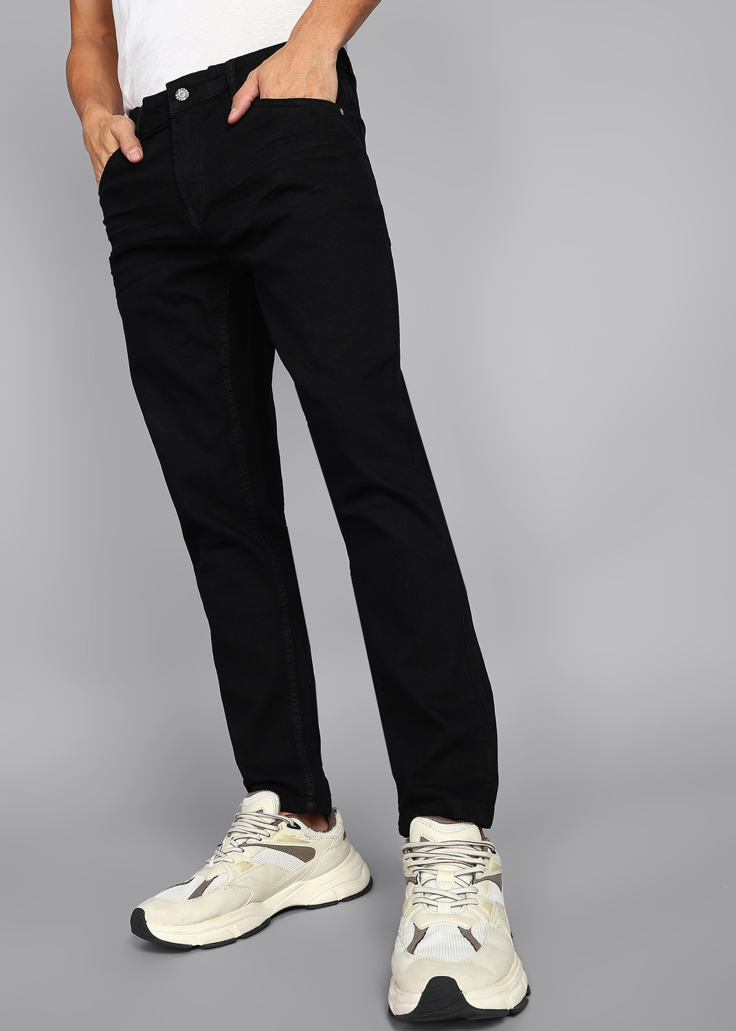 Image of METRONAUT Slim Men Black Jeans