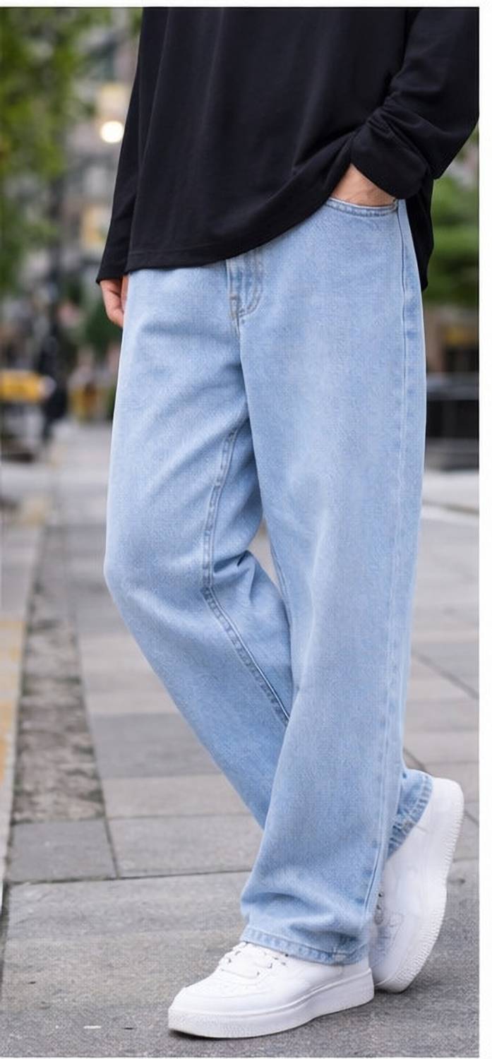 DOCALVIN Men Light Blue Jeans - Image 2