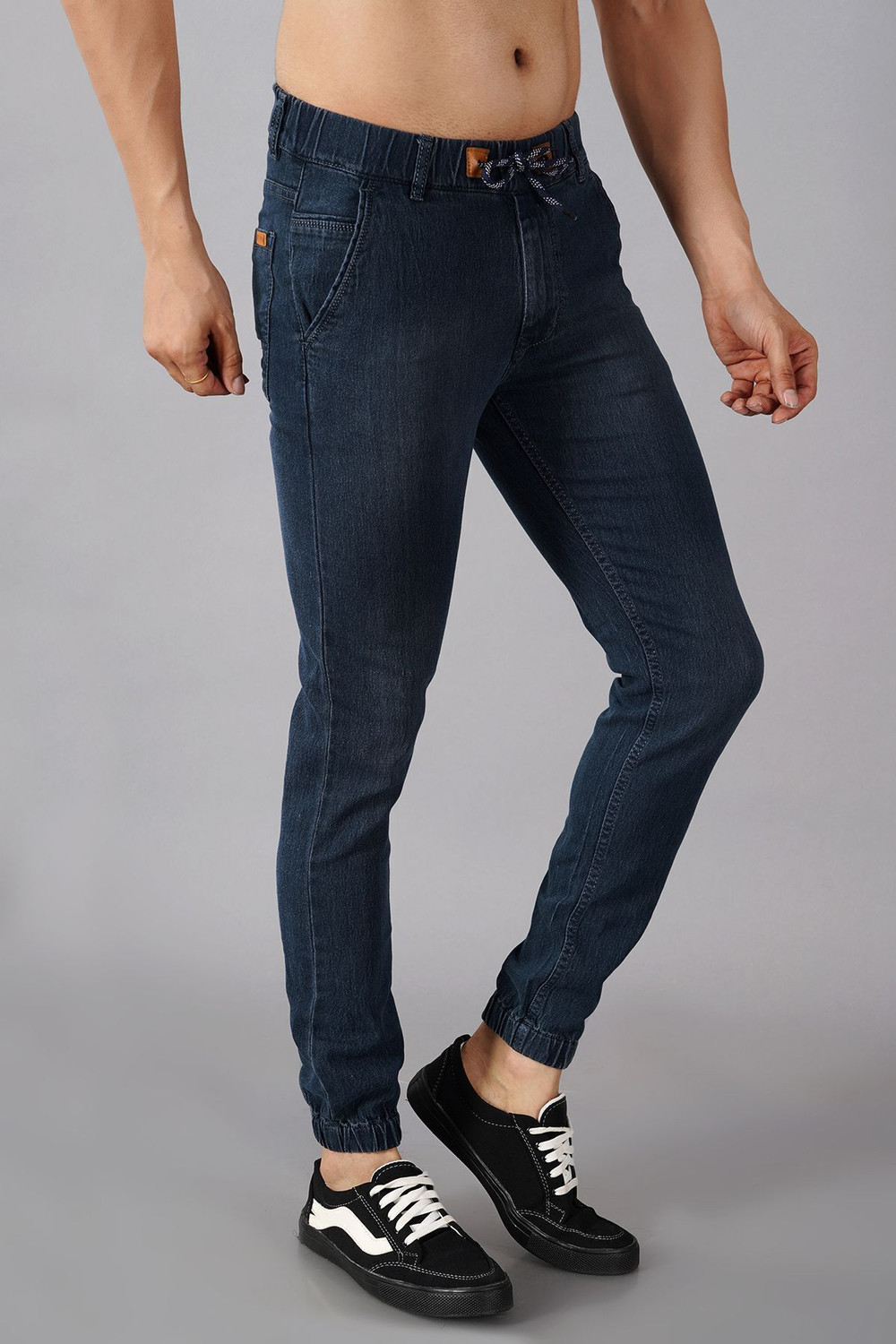 Image of NIVASU Jogger Fit Men Blue Jeans