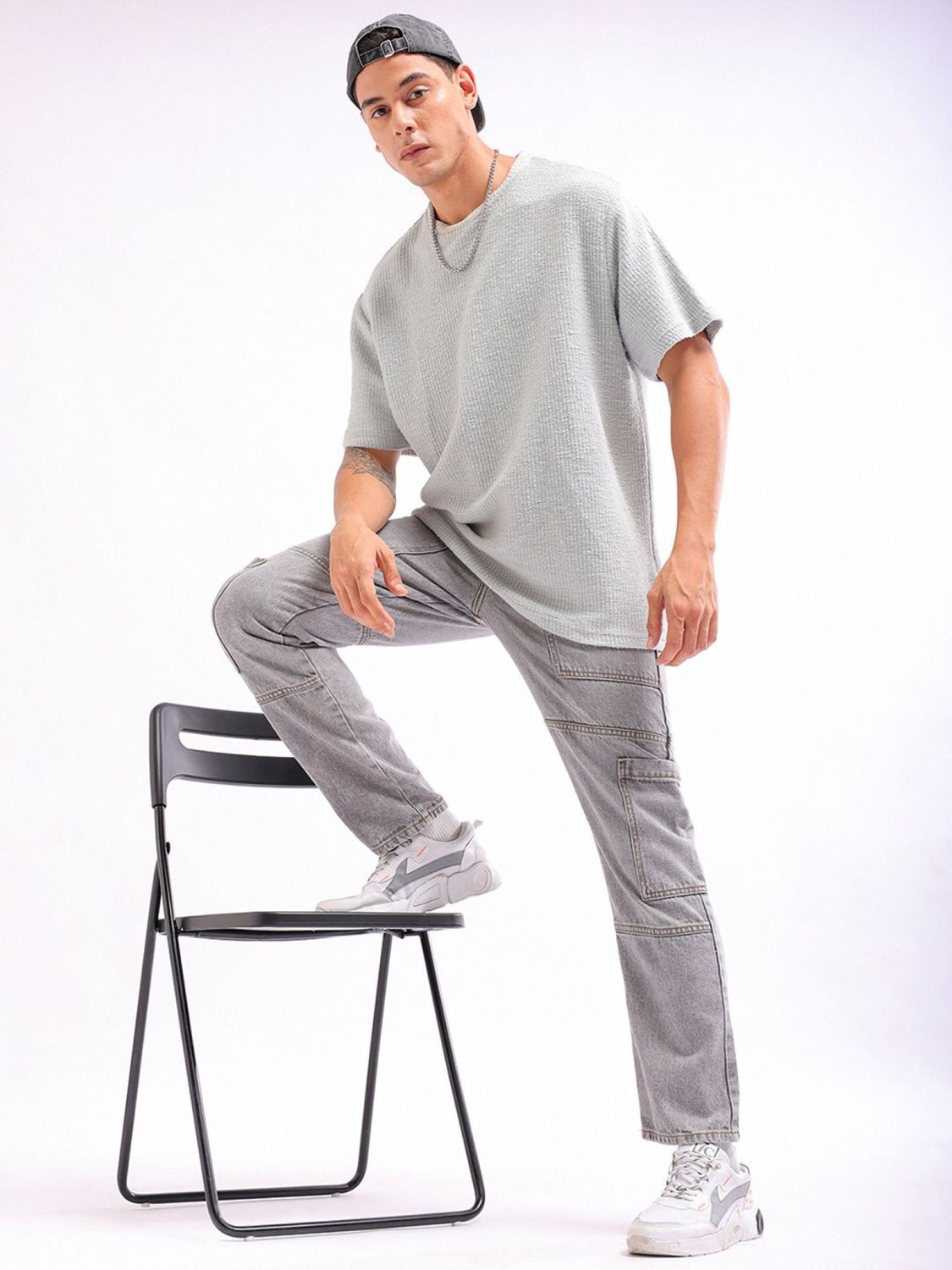 Image of The Indian Garage Co. Regular Men Grey Jeans