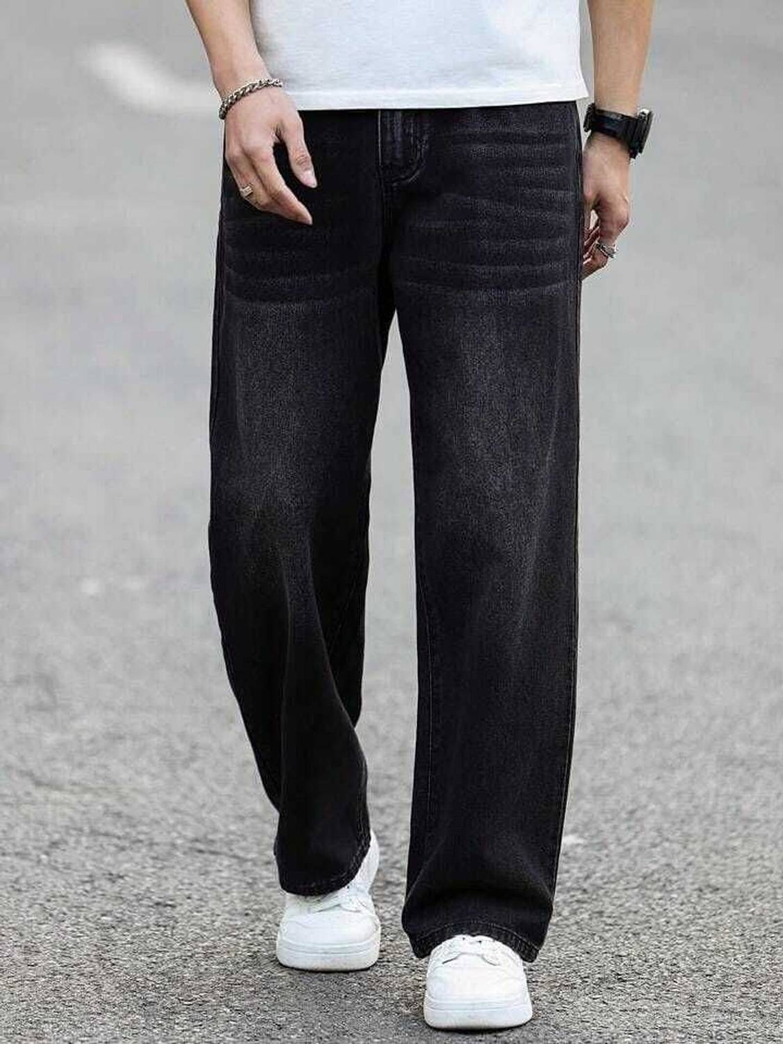 Tashanbaaz Straight Fit Men Black Jeans