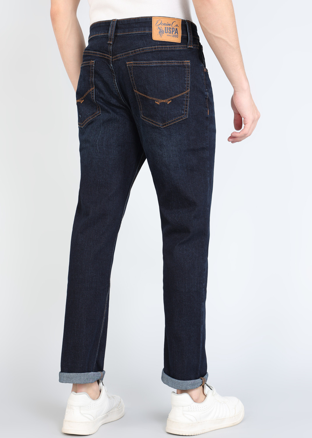 Image of U.S. Polo Assn. Denim Co. Tapered Fit Men Blue Jeans