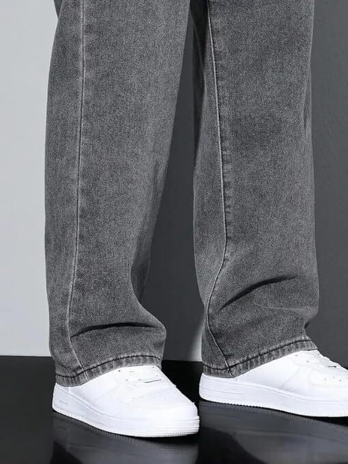 Image of UNITED DENIM Loose Fit Men Grey Jeans