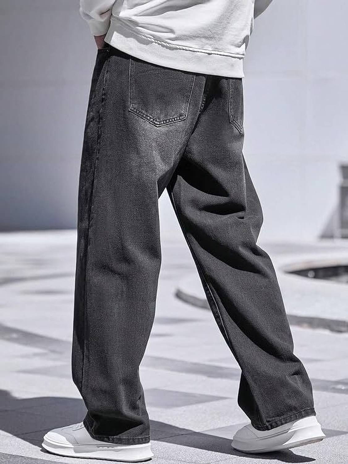 BREXX Men Relaxed Fit Mid Rise Grey Jeans - Image 2