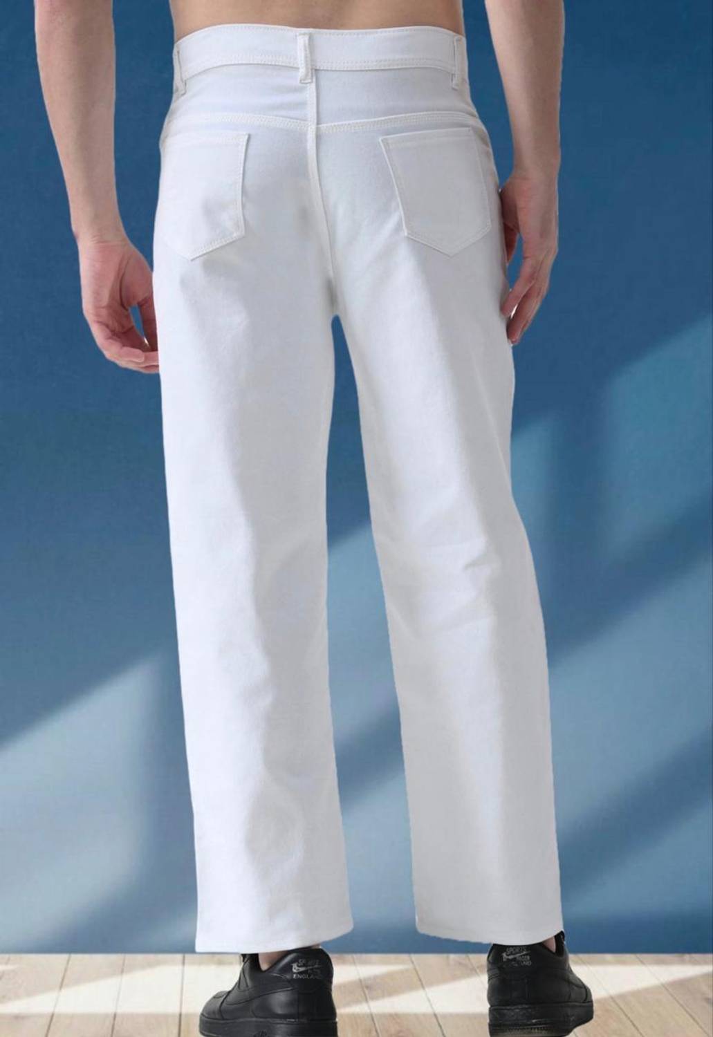 DASHING FIT Loose Fit Men White Jeans - Image 2