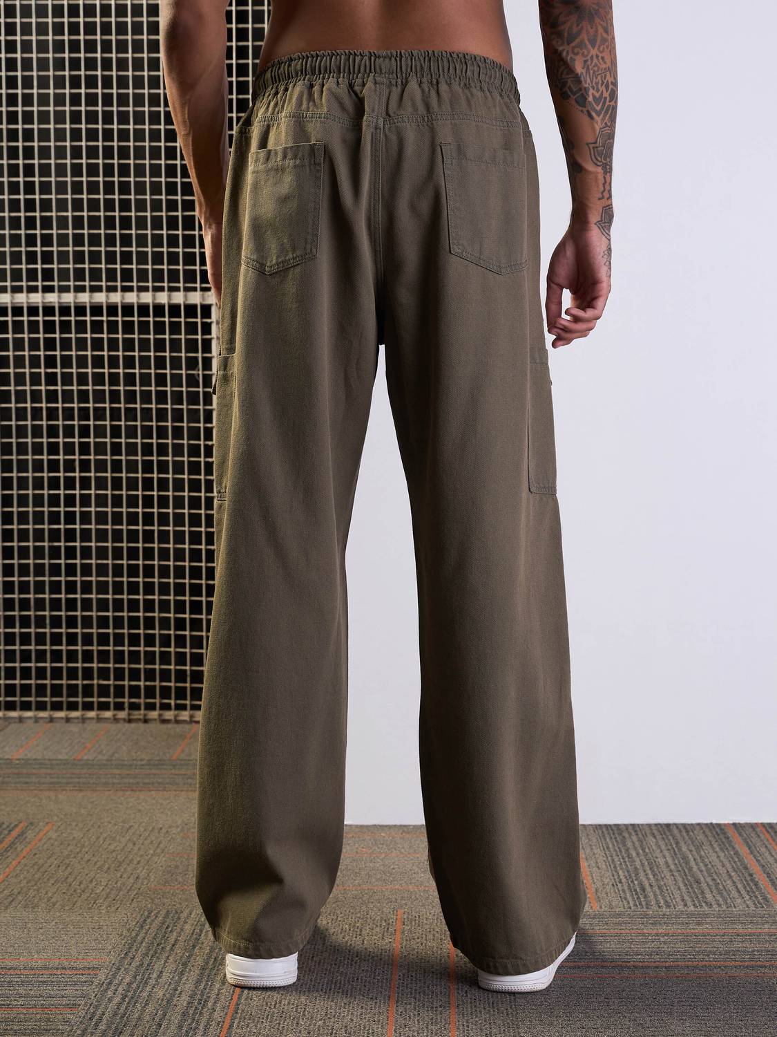 MASCLN SASSAFRAS Loose Fit Men Brown Jeans - Image 3