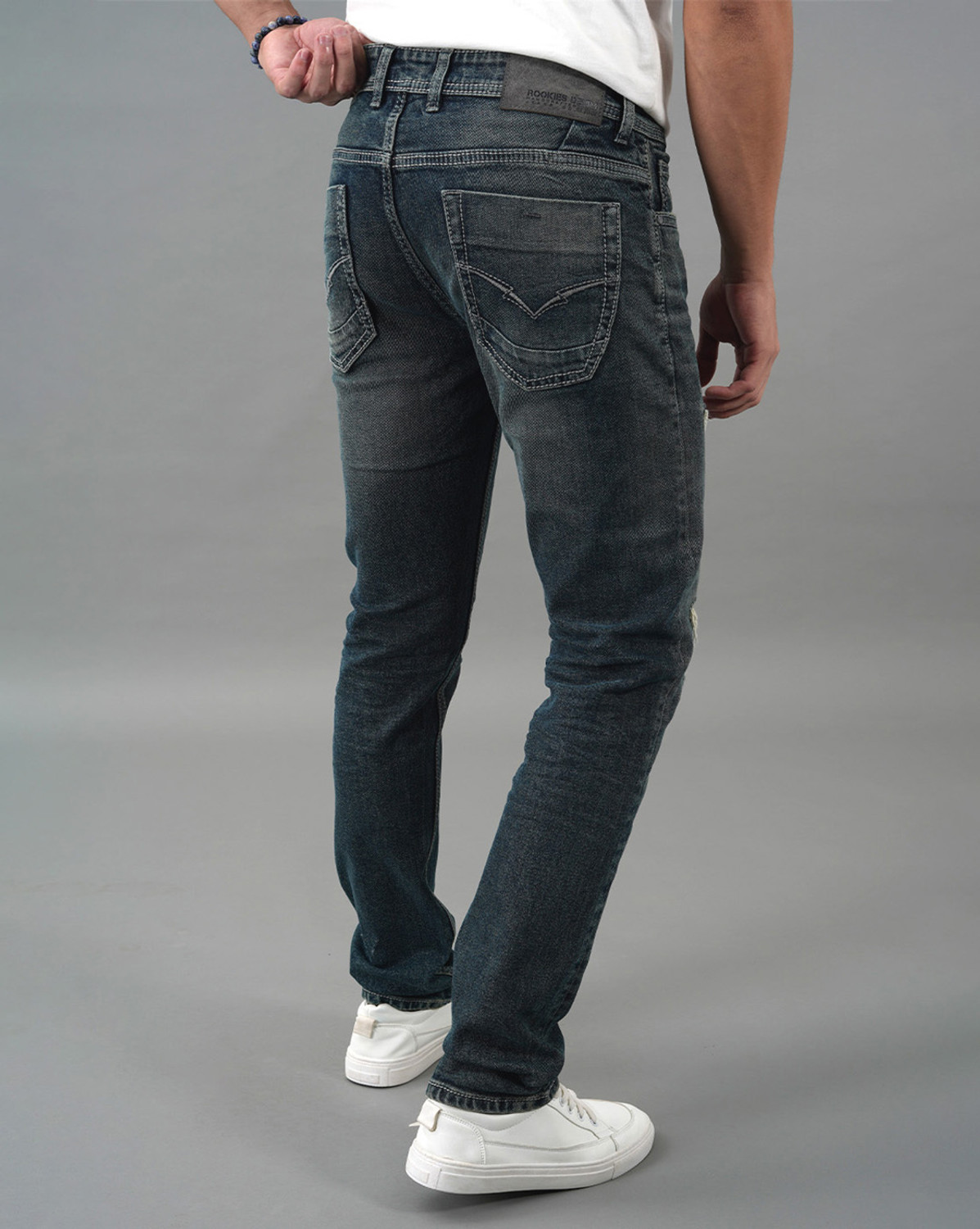 Image of ROOKIES Slim Men Dark Blue Jeans