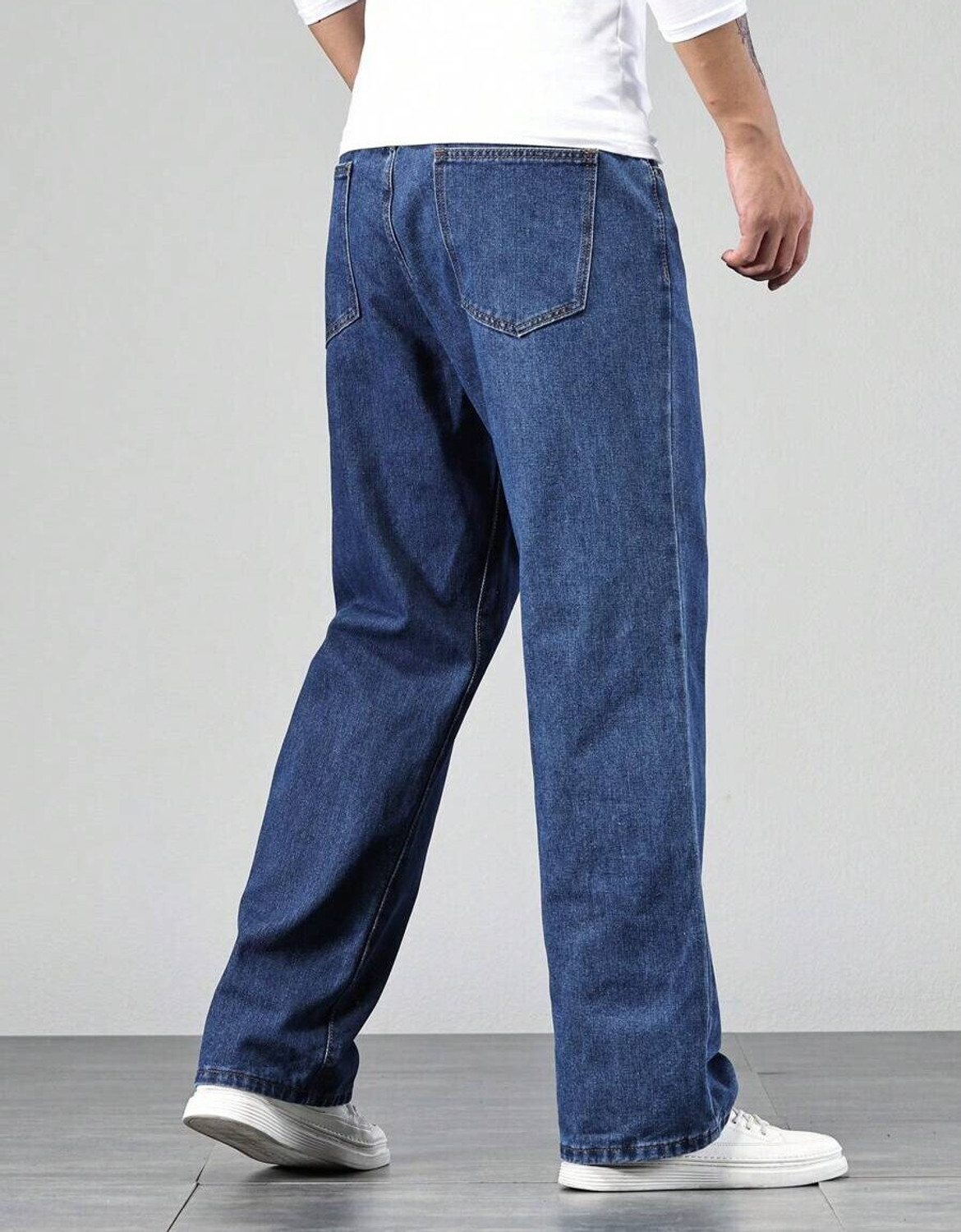 Image of DENIM LOOK Loose Fit Men Dark Blue Jeans