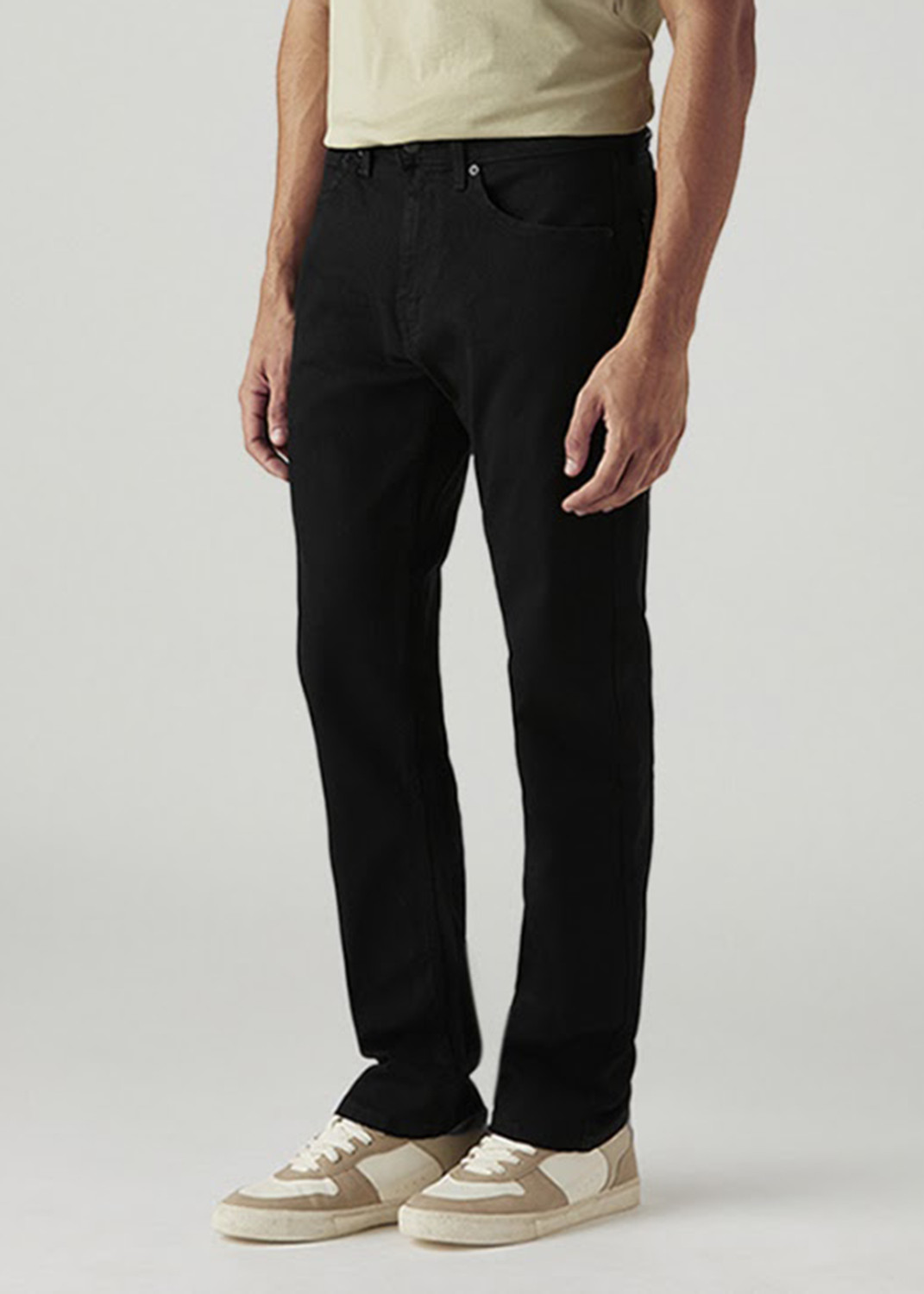 Image of LEVI'S Straight Fit Men Black Jeans