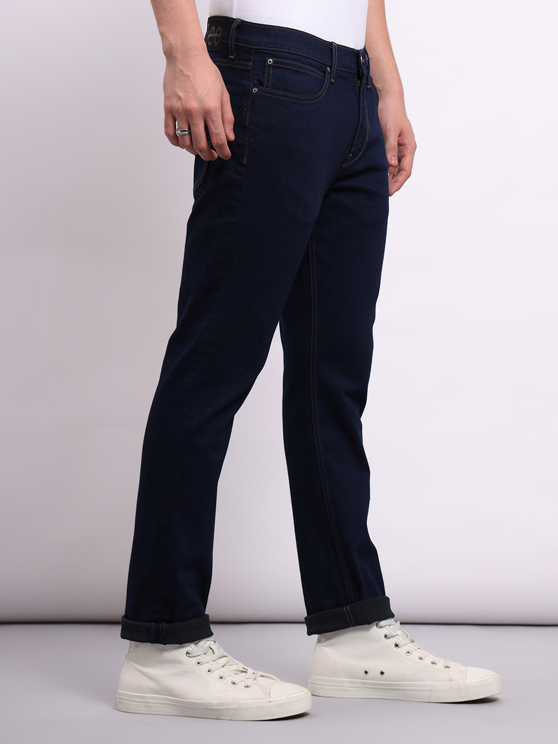 Image of LEE Men Slim Mid Rise Blue Jeans