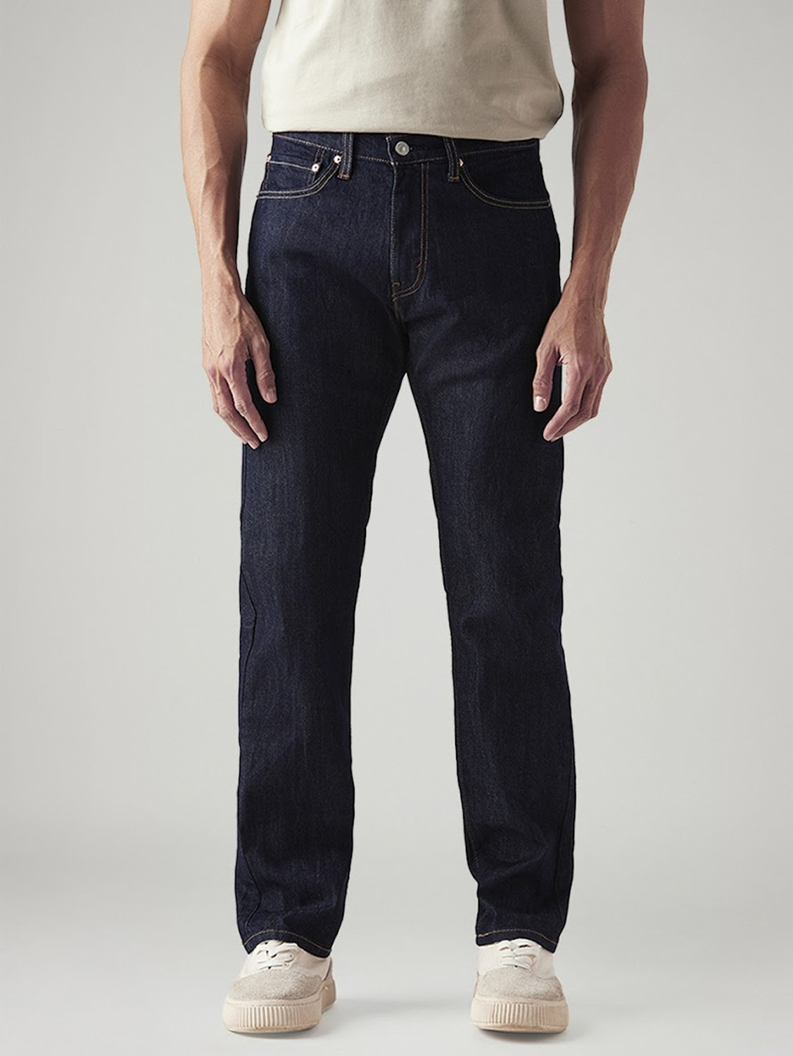 Image of LEVI'S Straight Fit Men Dark Blue Jeans