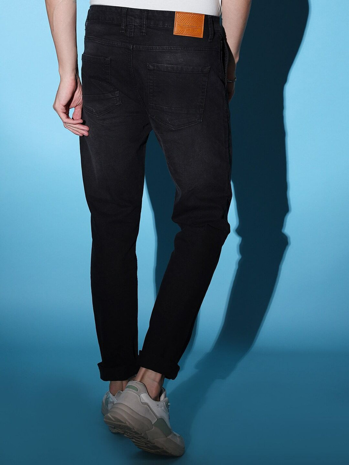 Image of The Indian Garage Co. Slim Men Black Jeans