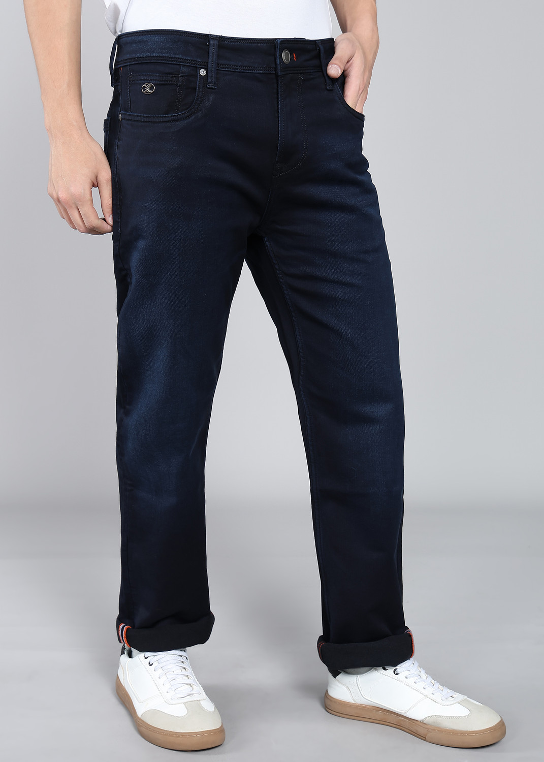 Image of KILLER Straight Fit Men Dark Blue Jeans