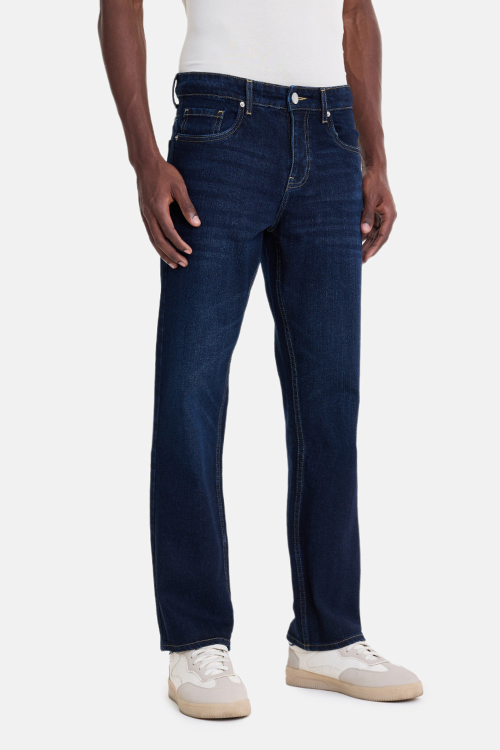 Image of Snitch Straight Fit Men Dark Blue Jeans