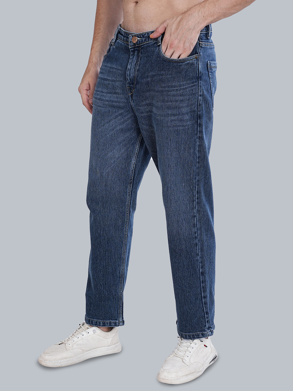 Image of MM-21 Loose Fit Men Blue Jeans