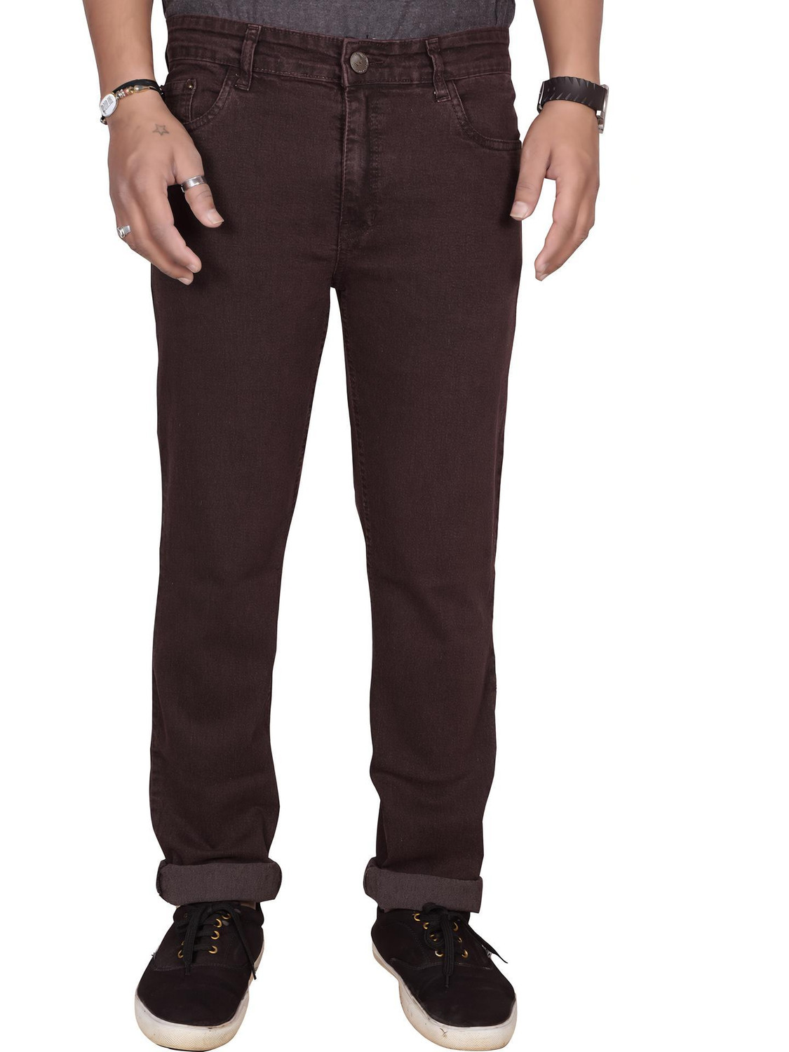 Image of JUST BLACK Regular Men Brown Jeans