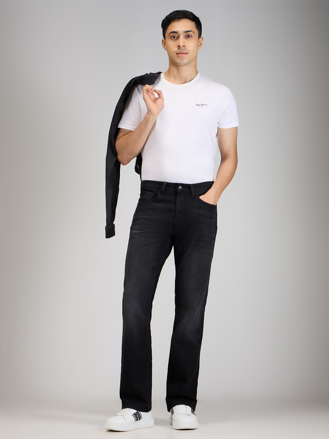 Image of Pepe Jeans Boot-Leg Men Black Jeans