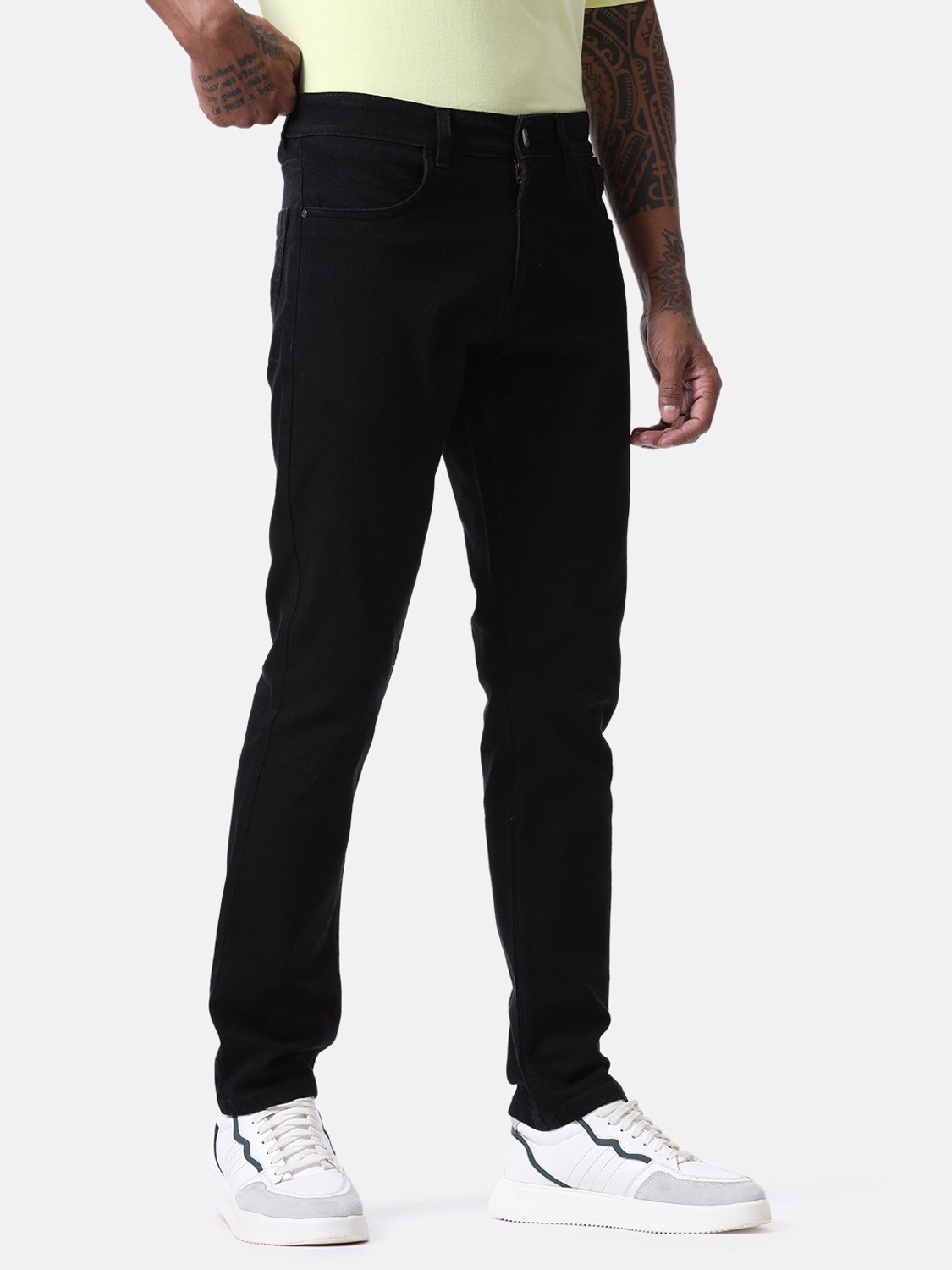 Image of WROGN Regular Men Black Jeans