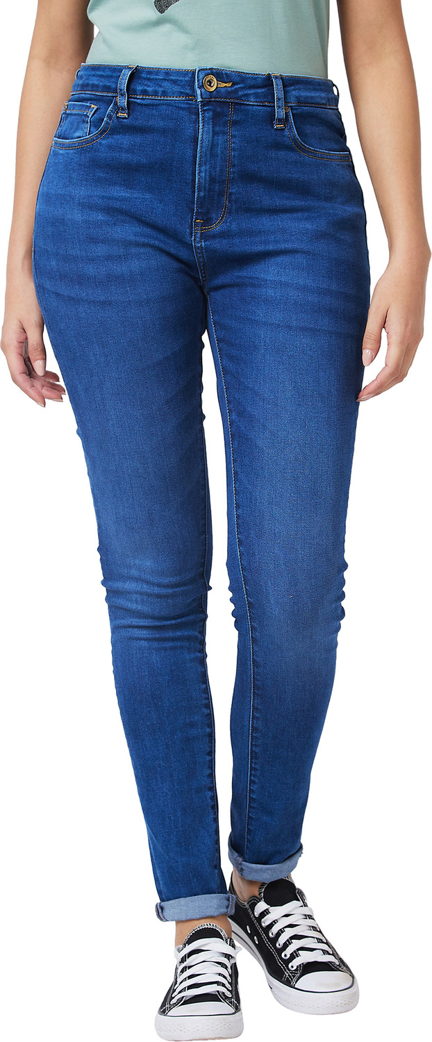 Image of Spykar Skinny Women Dark Blue Jeans