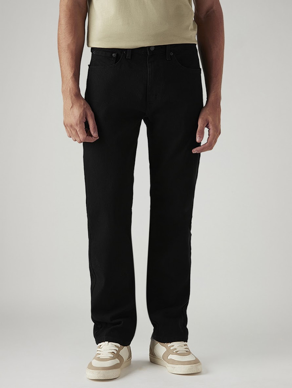 Image of LEVI'S Straight Fit Men Black Jeans